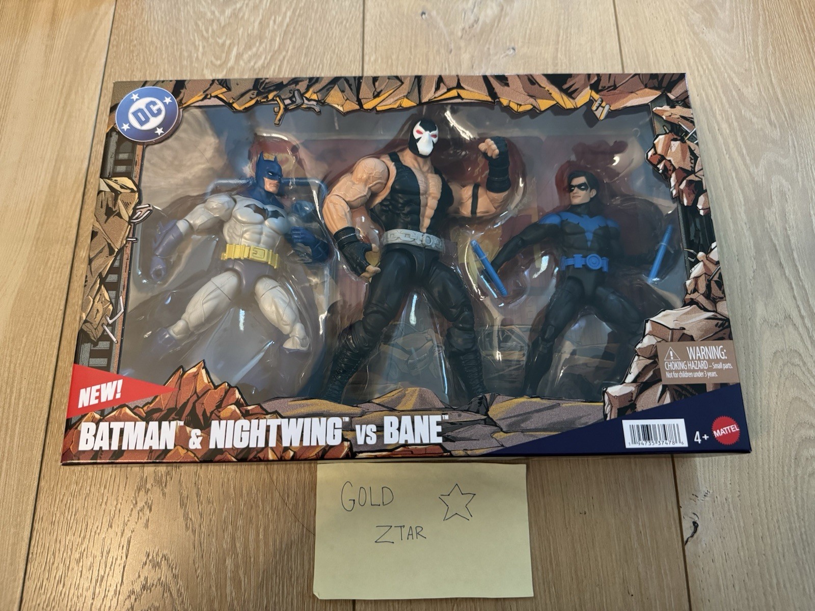 Mattel DC Premier 3 Figure Pack, 6.5 Inch Scale Batman & Nightwing Vs Bane New