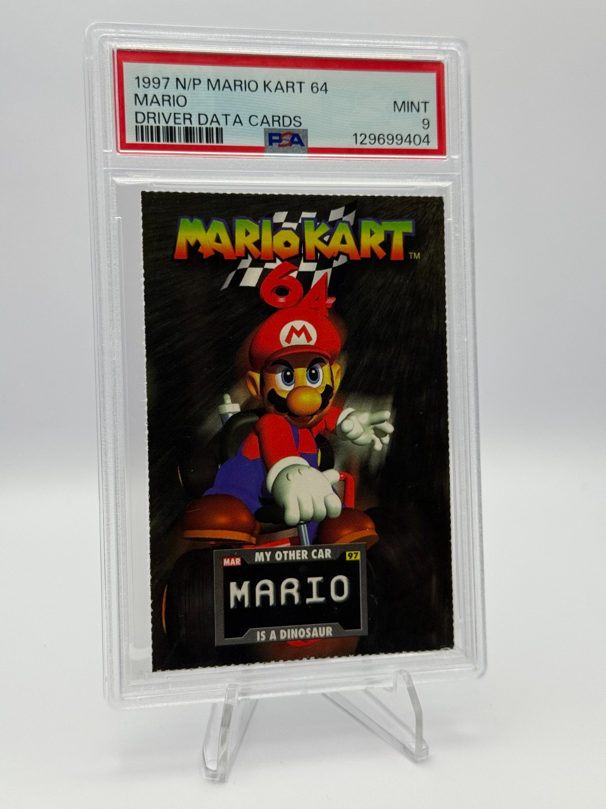 1997 Nintendo Power Mario Kart 64 Mario PSA 9 TOP POP