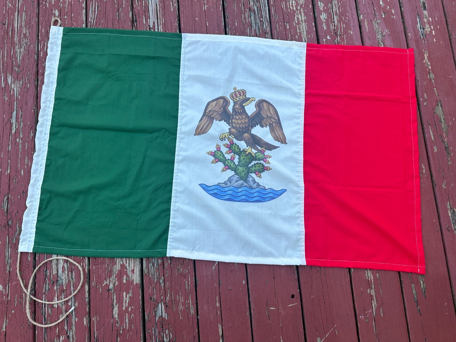 First Mexican Empire 1821-1823 Flag Banner 44x28 inches 100%cotton VINTAGE STYLE First Mexican Empire 1821-1823 Flag Banner 44x28 inches 100%cotton VINTAGE STYLE
