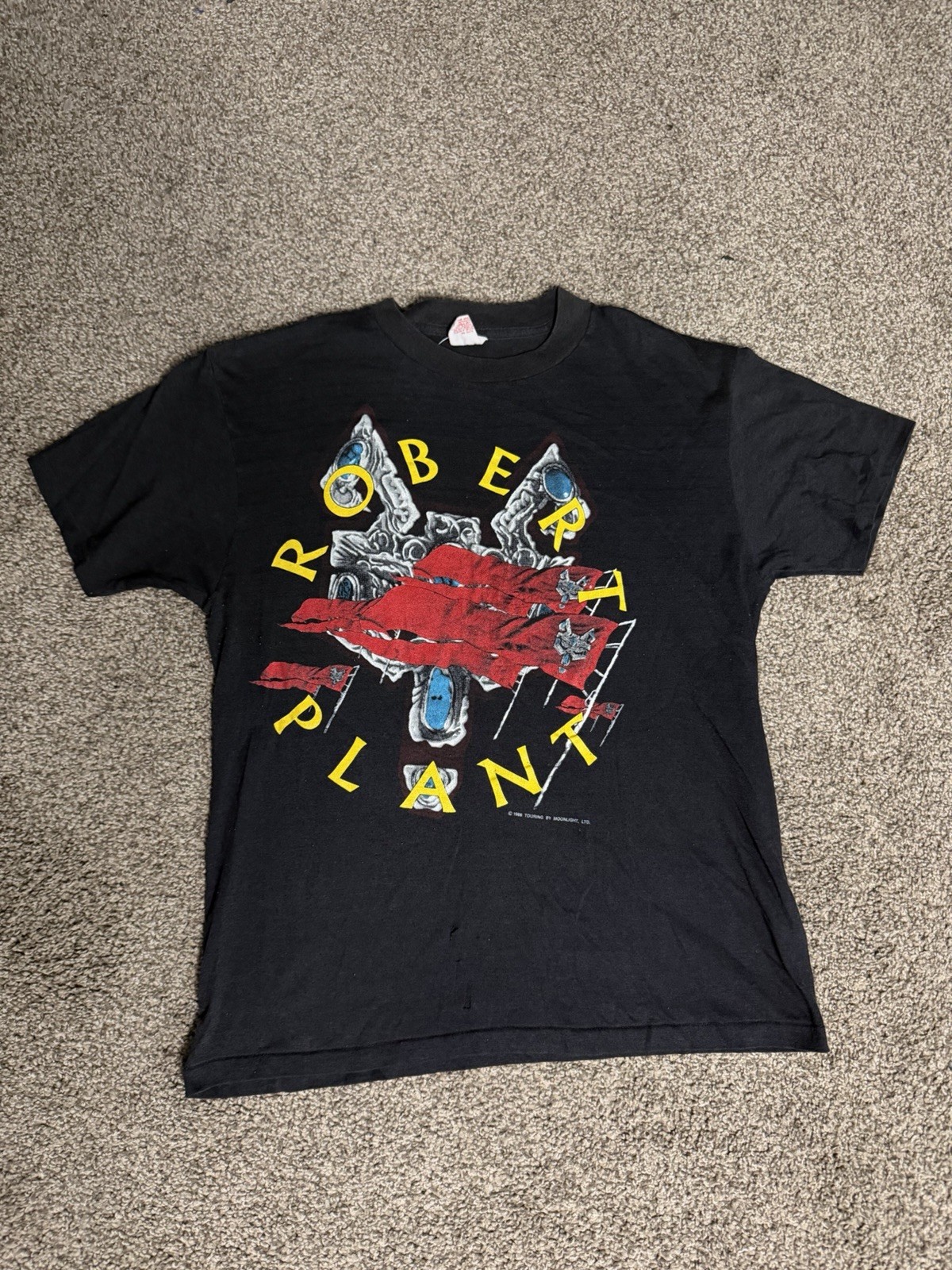 Vintage 1988 Robert Plant World Tour T Shirt USA Single Stitch L 80s Vintage 1988 Robert Plant World Tour T Shirt USA Single Stitch L 80s