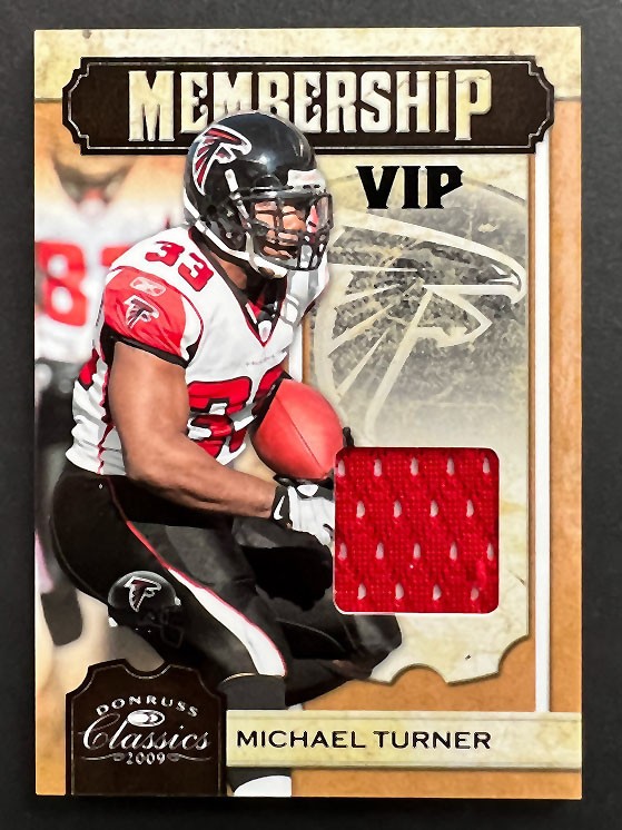 2009 Donruss Classics #20 Michael Turner /299 Membership VIP Jerseys Falcons