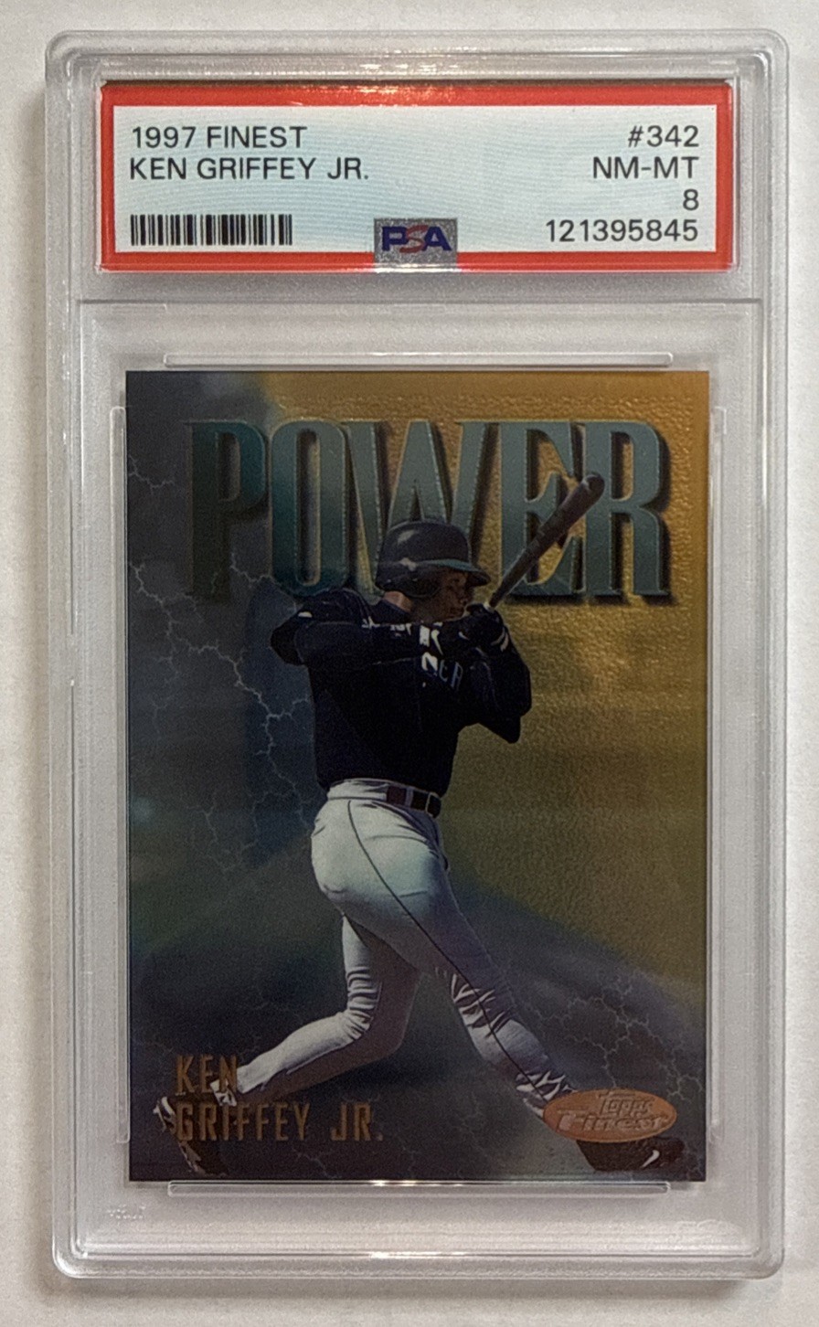 1997 Topps Finest Ken Griffey Jr POWER #342 PSA 8 1997 Topps Finest Ken Griffey Jr POWER #342 PSA 8