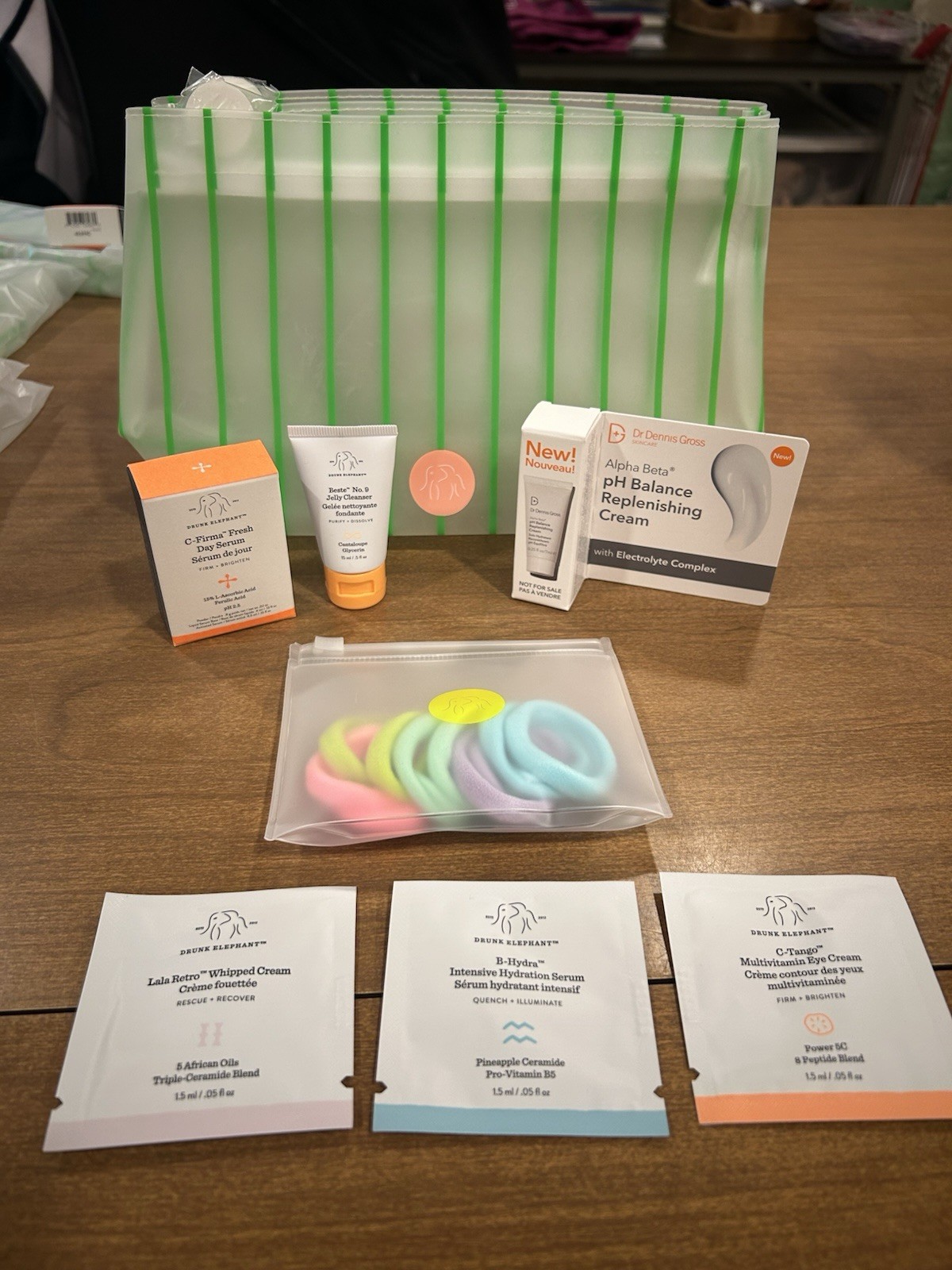 Drunk Elephant 8 Piece Gift Set Serum Cream Masque Cleanser NEW Bag