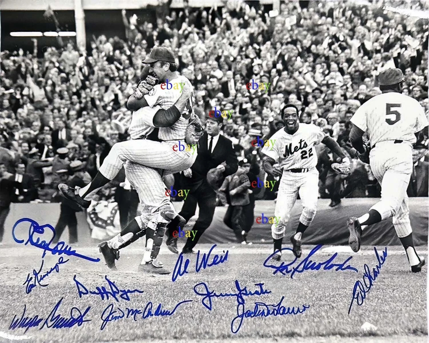 1969 World Series New York Mets 8x10 signed autographed photo reprint 1969 World Series New York Mets 8x10 signed autographed photo reprint