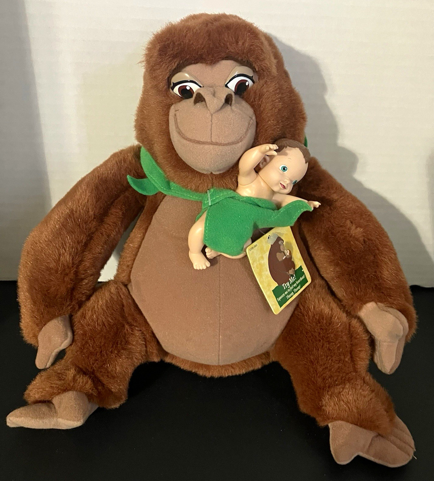 VTG 1998 Mattel Disney Tarzan KALA Plush w/Baby Tarzan NOS Heartbeat Works NWT VTG 1998 Mattel Disney Tarzan KALA Plush w/Baby Tarzan NOS Heartbeat Works NWT