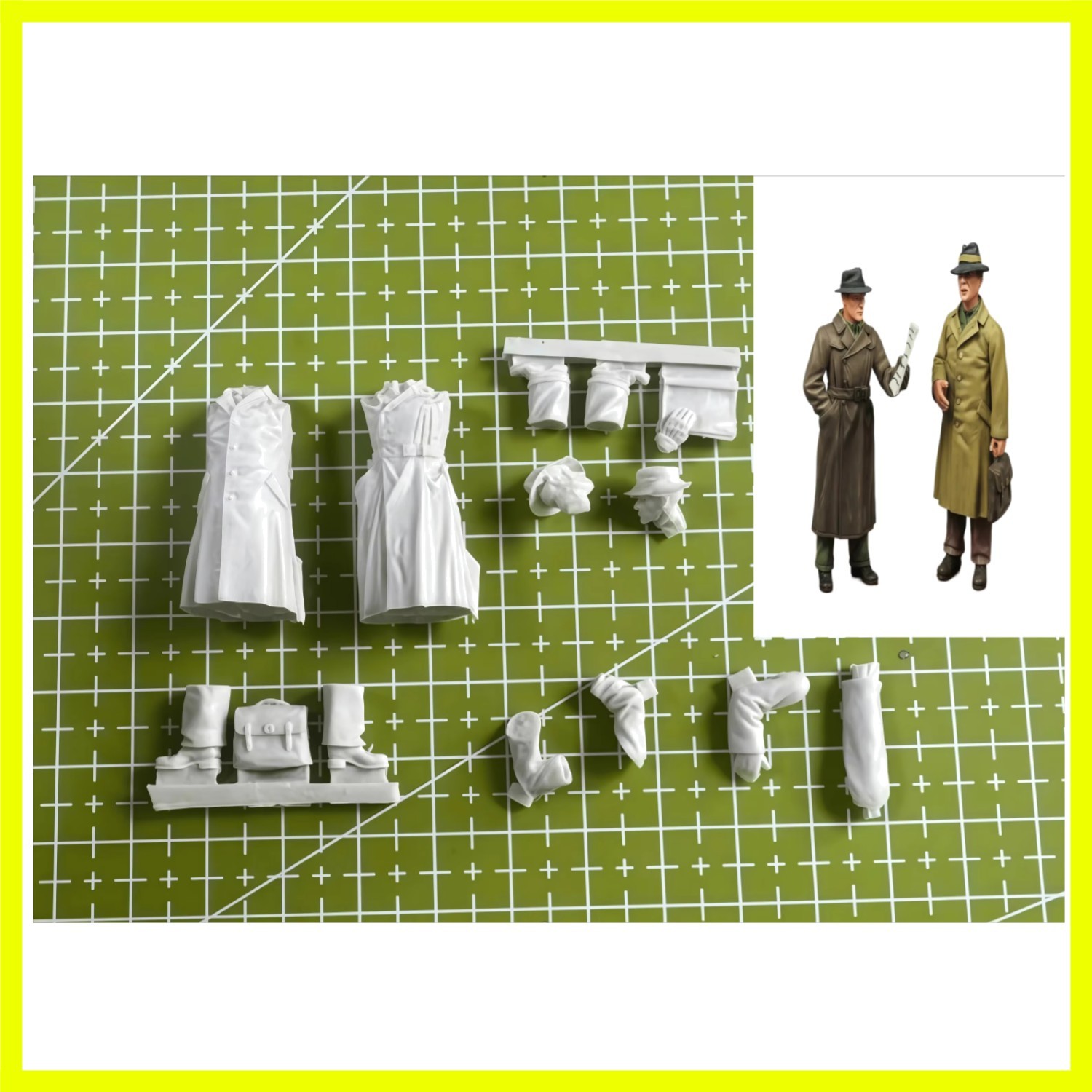 1:35 Resin Model, Scene Model Making for 2 Civilians Gk, Uncolored Model 1:35 Resin Model, Scene Model Making for 2 Civilians Gk, Uncolored Model