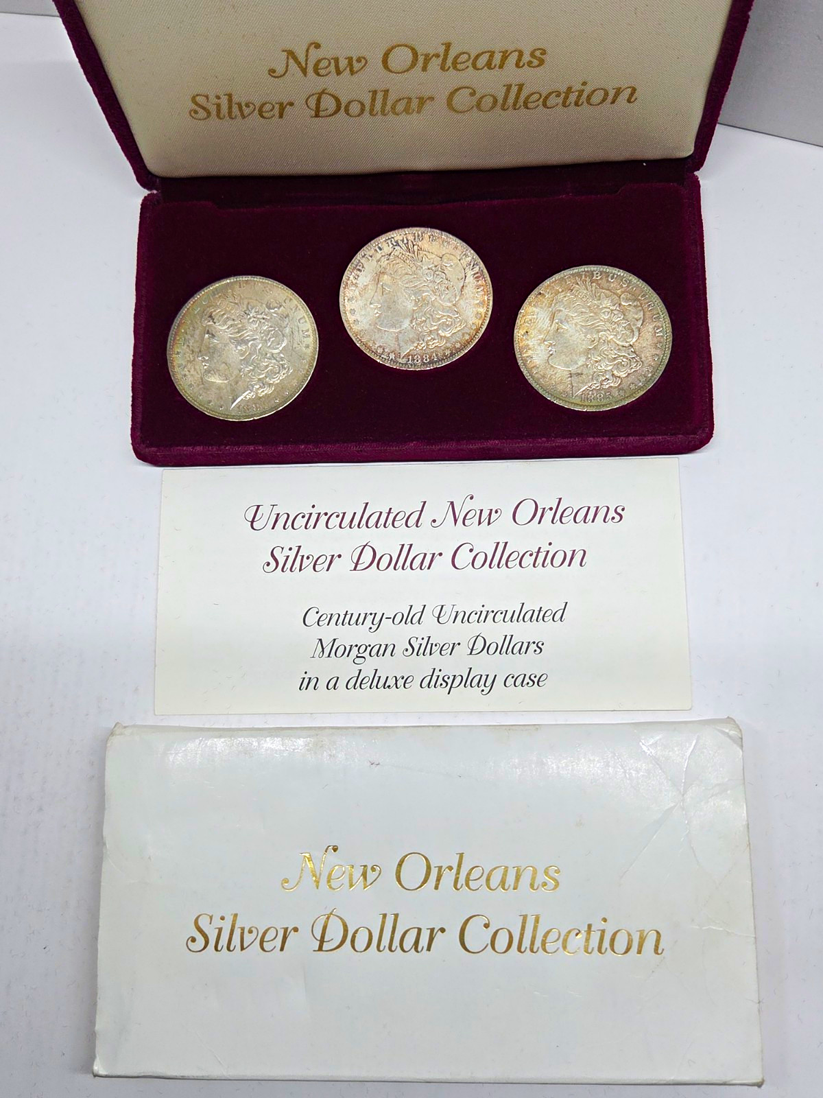 1885-O Morgan Silver Dollar $1 New Orleans Mint Silver 3-Coin Set