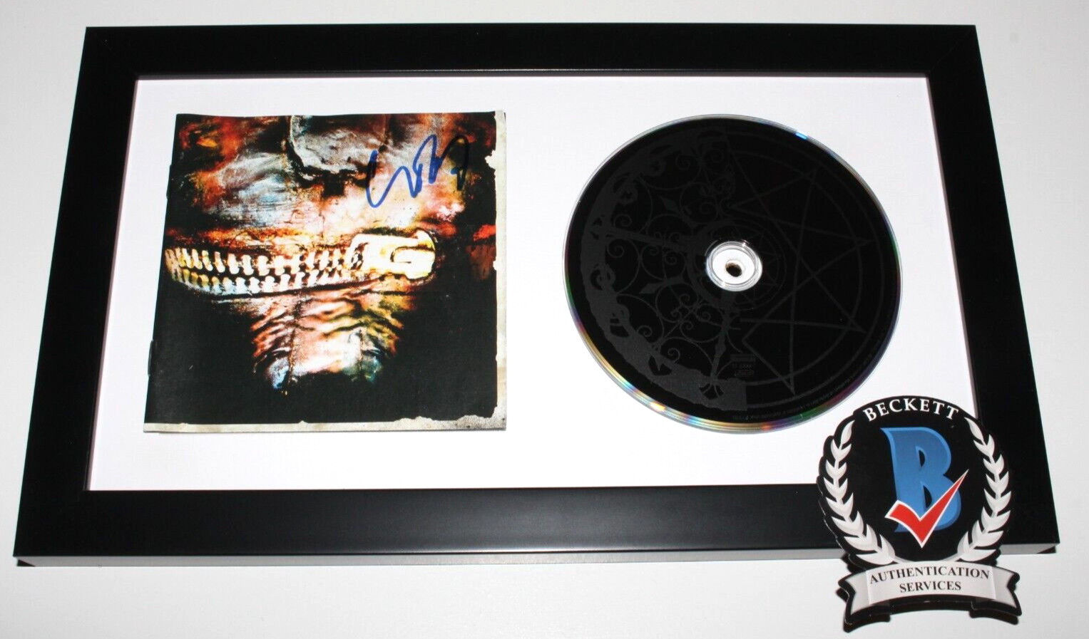 COREY TAYLOR SIGNED FRAMED SLIPKNOT \'VOL. 3 SUBLIMINAL\' CD COVER BECKETT COA BAS