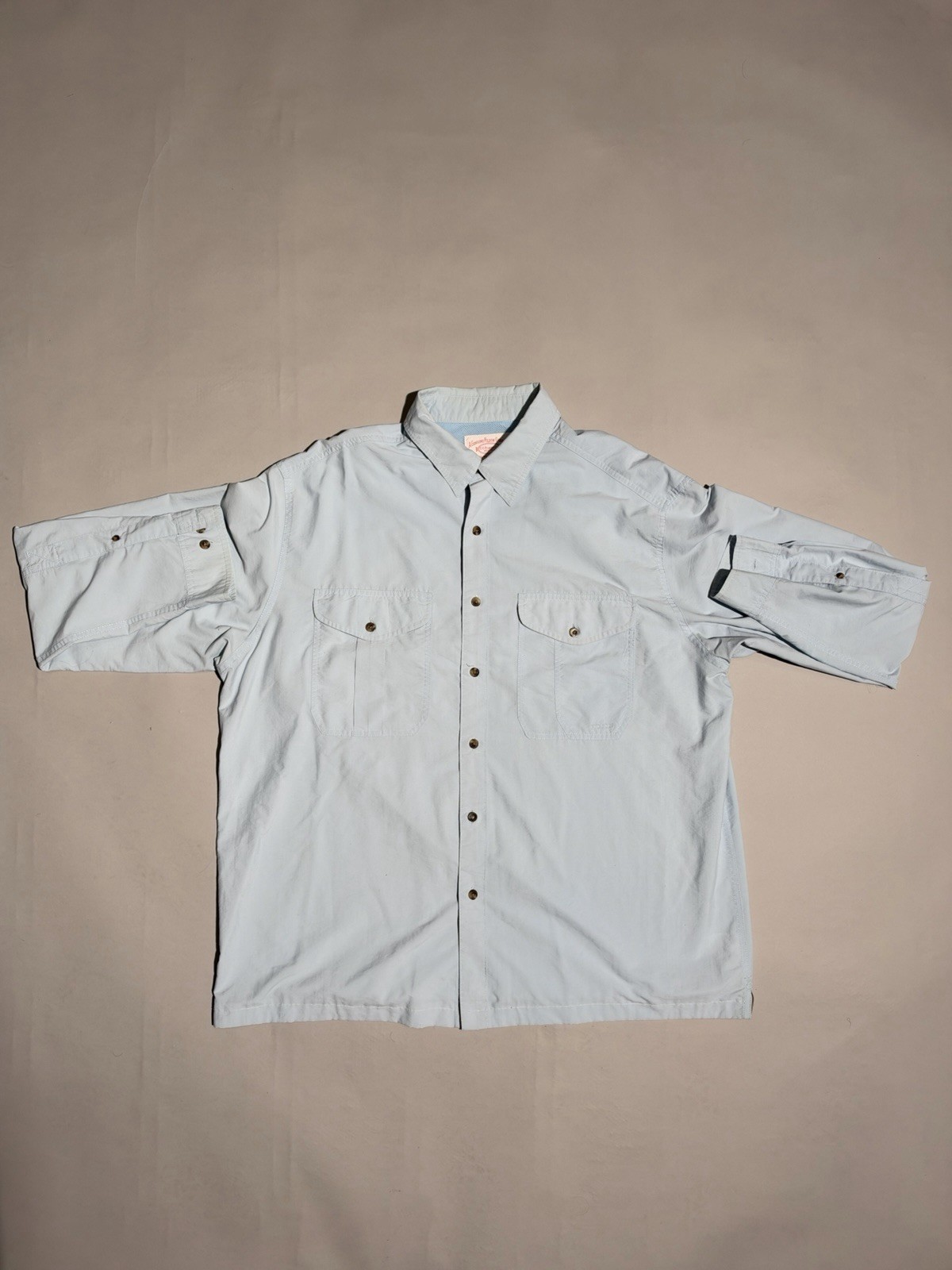 CC Filson Shirt Men\'s Extra Large Blue Vented Roll Sleeve Lightweight Fishing CC Filson Shirt Men\'s Extra Large Blue Vented Roll Sleeve Lightweight Fishing