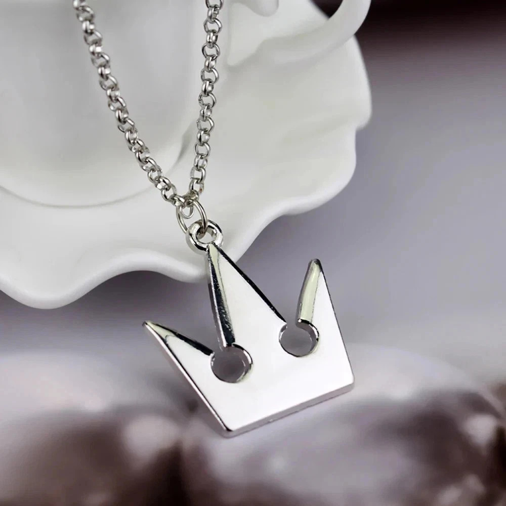 Brand New Kingdom Hearts Sora's Crown Necklace - Chain & Metal Pendant