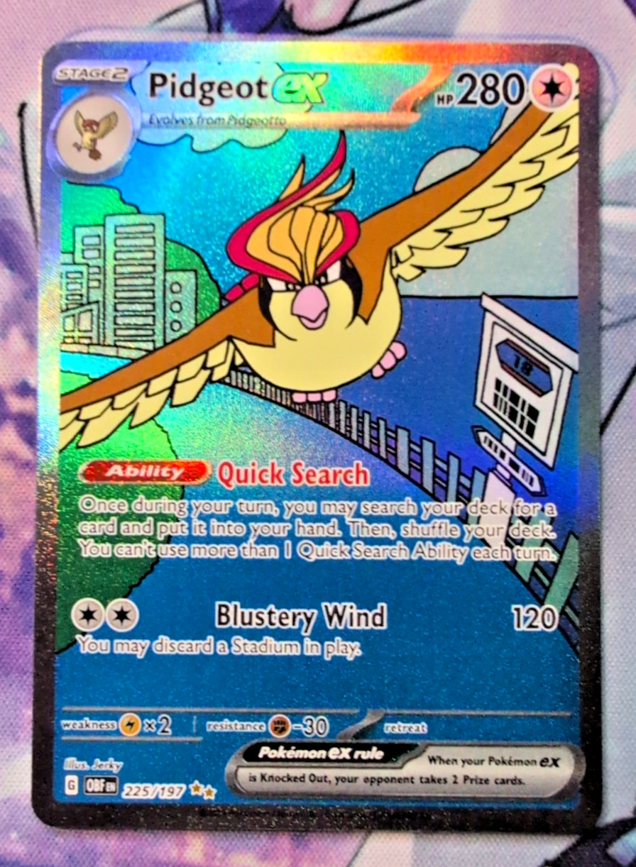 Pidgeot Ex 225/197 Pokemon Obsidian Flames Pidgeot Ex 225/197 Pokemon Obsidian Flames