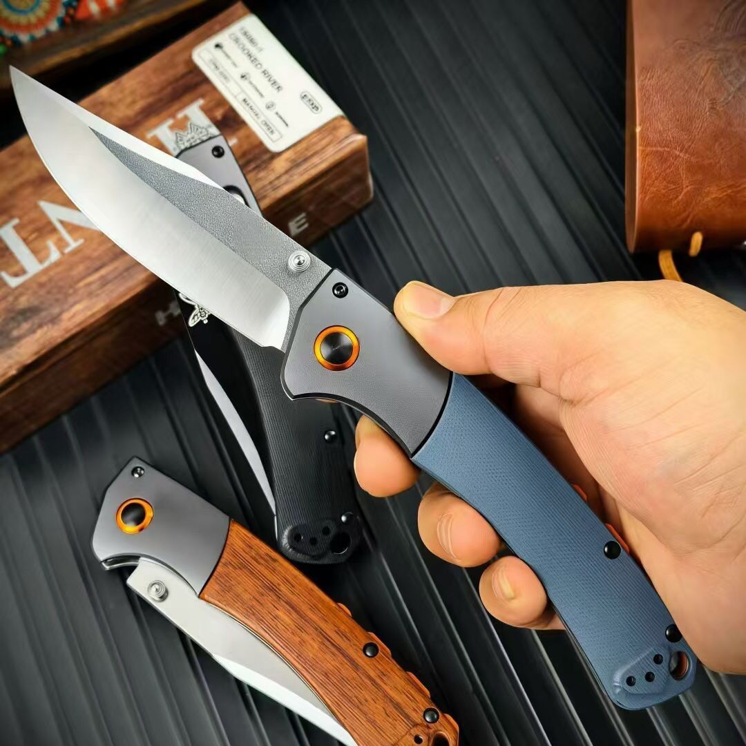Benchmade CROOKED RIVER 15080-1 CPM-S30V Folding Knife With  blue