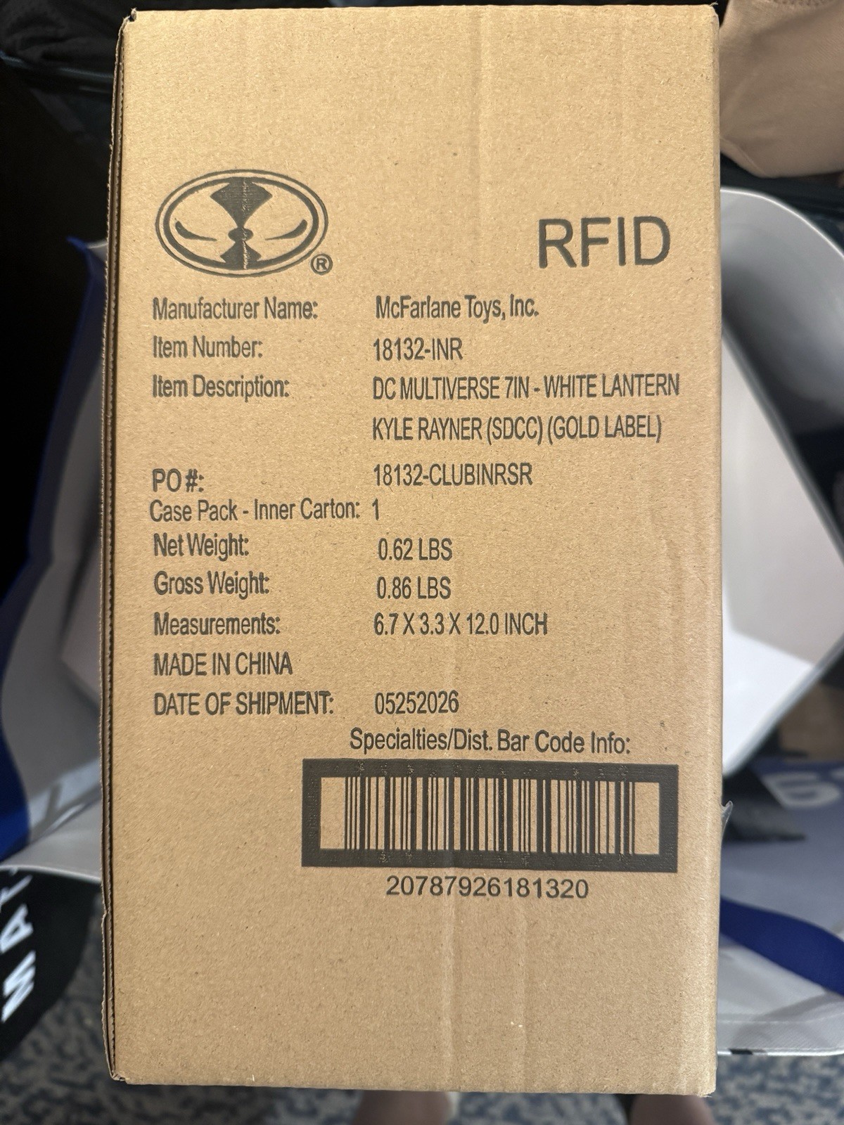 2026 SDCC DC Multiverse Mcfarlane gold label Kyle Rayner White Lantern In Hand 2026 SDCC DC Multiverse Mcfarlane gold label Kyle Rayner White Lantern In Hand