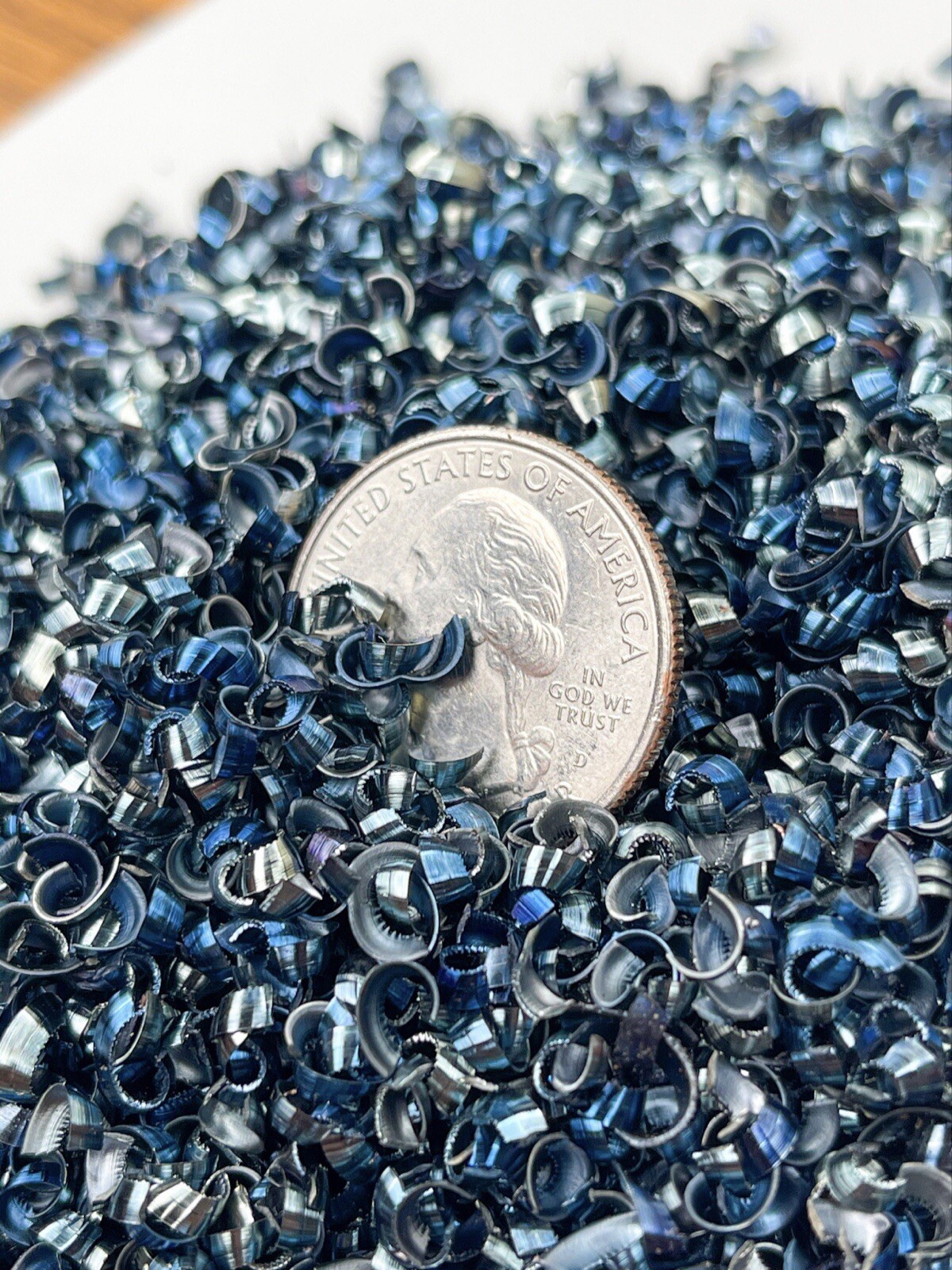 Blue 4140 Steel Alloy Shavings - Orgonite Supplies - By The Pound Blue 4140 Steel Alloy Shavings - Orgonite Supplies - By The Pound