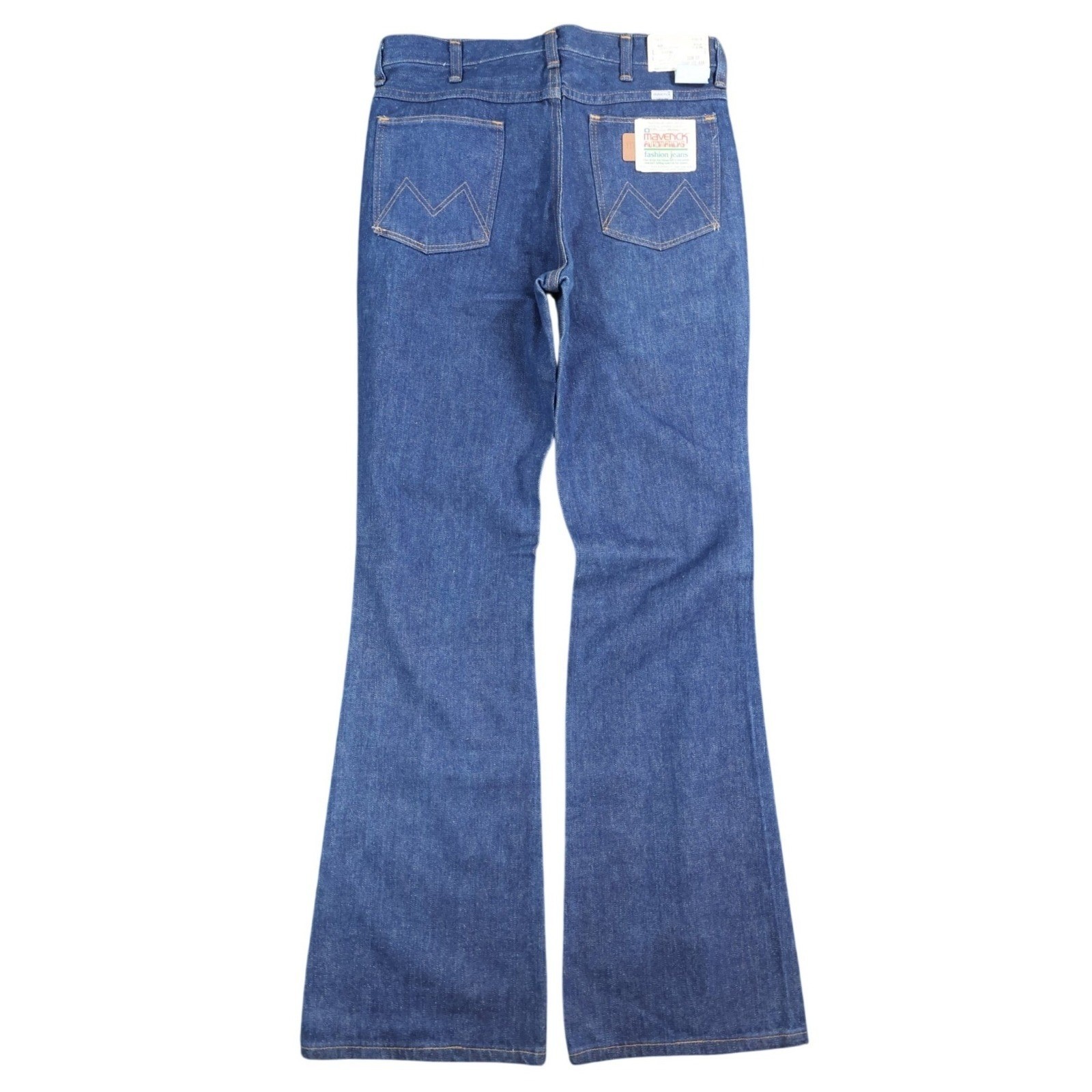Maverick Vintage 70s Flare Jeans Mens 32XL Blue Cotton USA Made NOS NWT