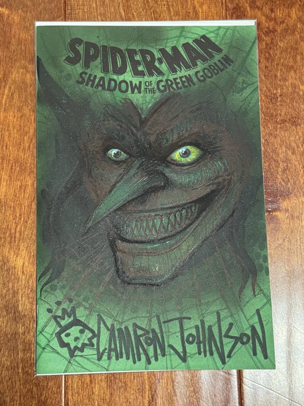 Spider-Man: Shadow of the Green Goblin #1 Full Sketch Camron Johnson Signed COA Spider-Man: Shadow of the Green Goblin #1 Full Sketch Camron Johnson Signed COA