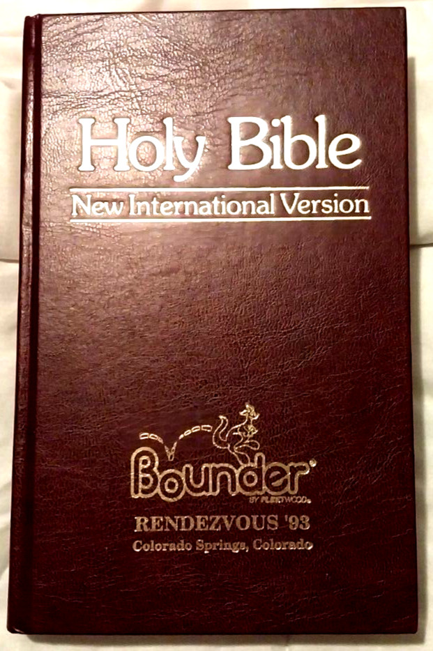Vtg 1984 Holy Bible New International Version NIV (W/Bounder \'93 Colorado Cover) Vtg 1984 Holy Bible New International Version NIV (W/Bounder \'93 Colorado Cover)