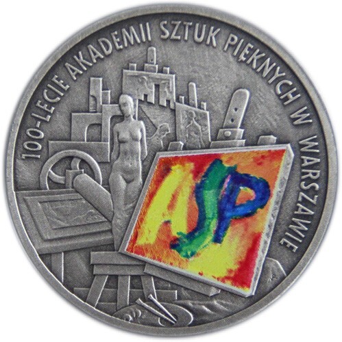 2004 POLAND 10 ZLOTY 100 YEARS ACADEMY OF FINE ARTS COIN PROOF 14 GRAMS