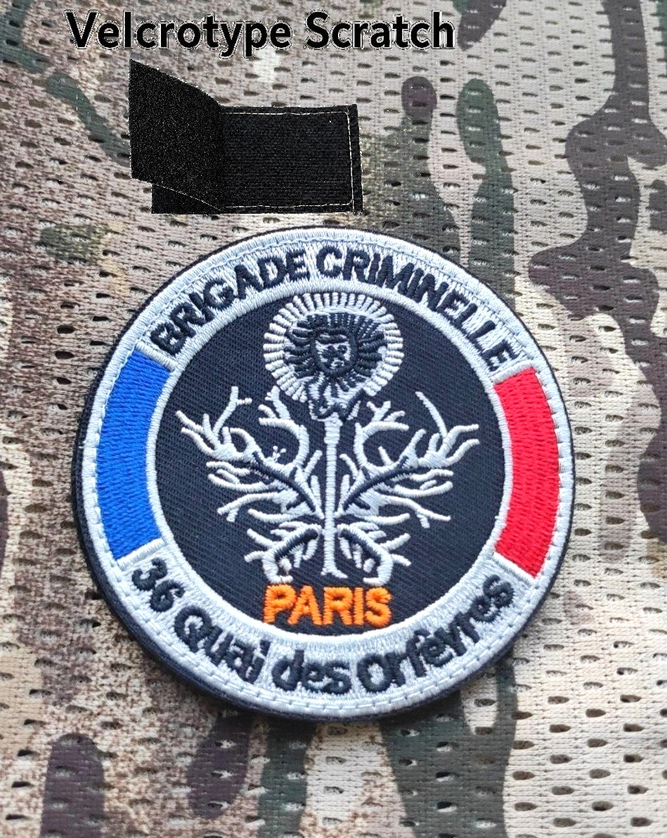 Brigade Criminelle de Paris 36 Quai Police Patch - Velcrotype Scratch Patch