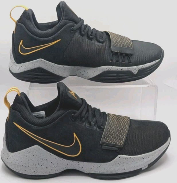 Nike PG 1 Black Gold Men\'s Basketball Shoes Size 9.5 NEW Nike PG 1 Black Gold Men\'s Basketball Shoes Size 9.5 NEW