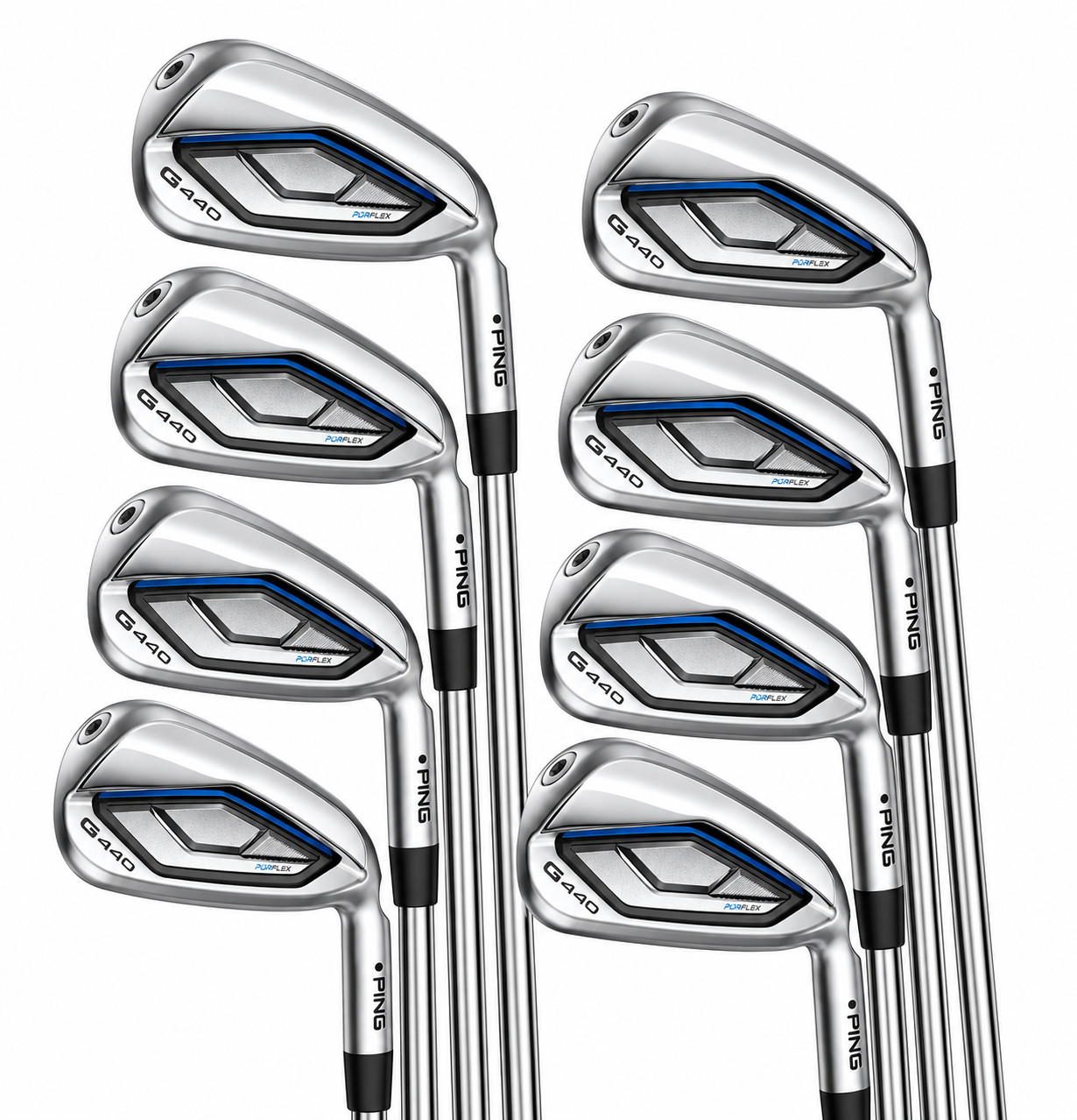 Brand New Ping G440 Black Dot Iron Set 4-PW,UW RH Dynamic Gold 105 S300 Stiff