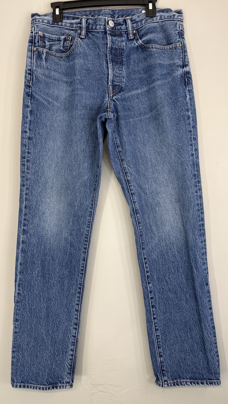 AYR The Normie Jean Men’s 32 Straight Fit Button Fly Blue Denim AYR The Normie Jean Men’s 32 Straight Fit Button Fly Blue Denim