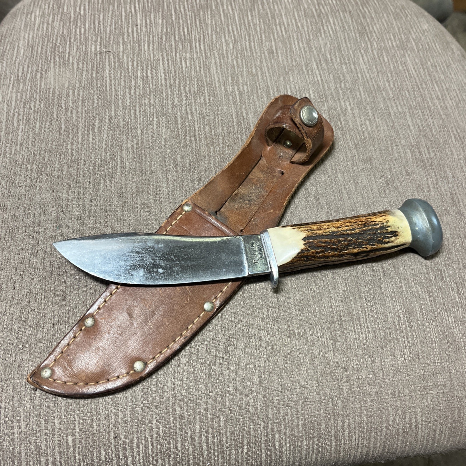 Vintage Remington Du Pont #320, Skinner, 1933-1940, Stag, Orig Sheath, RARE Vintage Remington Du Pont #320, Skinner, 1933-1940, Stag, Orig Sheath, RARE