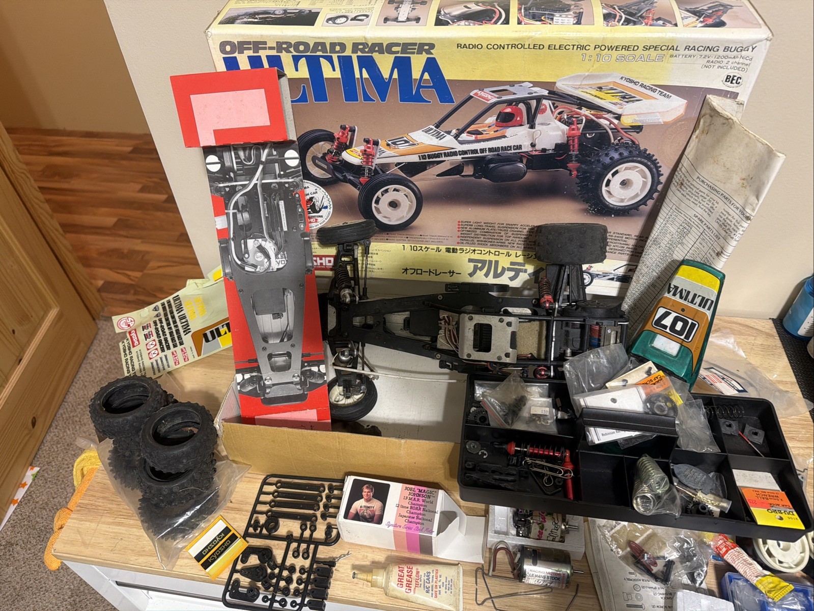 Kyosho Ultima Off Road Buggy Super Parts Lot, Chassis, Wheels, Motors, Etc Kyosho Ultima Off Road Buggy Super Parts Lot, Chassis, Wheels, Motors, Etc