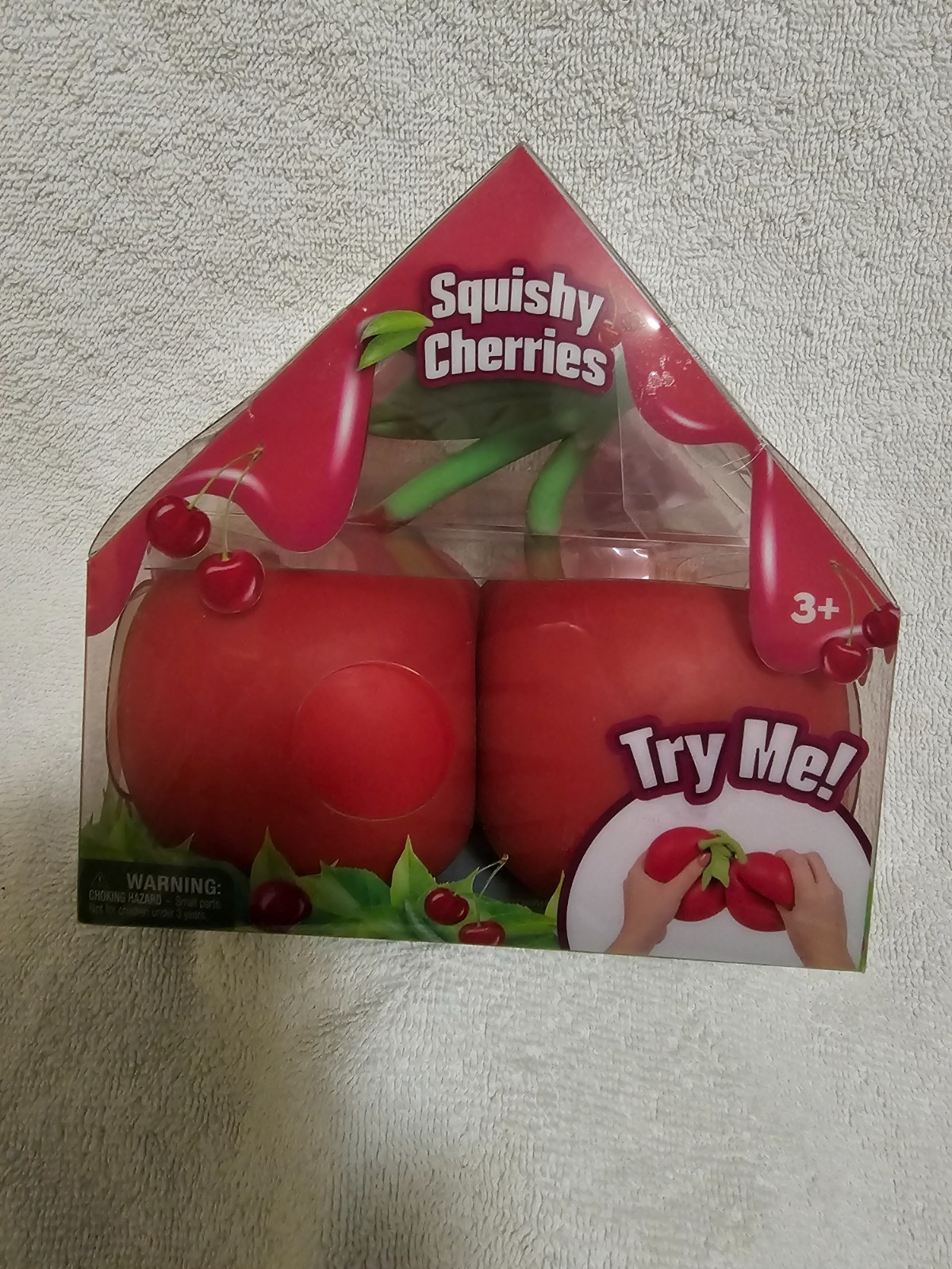 Sunny Days Squeeezy Cherries Squishy Jumbo Fidget Toy Red Cherry Toymendous