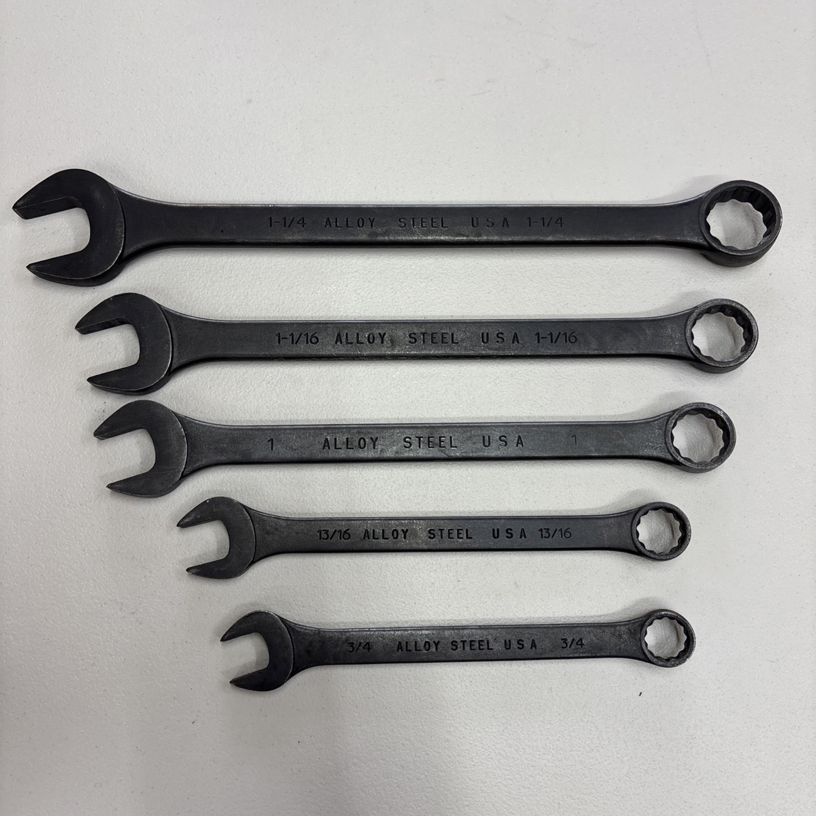 Blackhawk By Proto SAE Wrench Set 5 Pc 3/4” - 1 1/4” Industrial Finish Very Nice Blackhawk By Proto SAE Wrench Set 5 Pc 3/4” - 1 1/4” Industrial Finish Very Nice