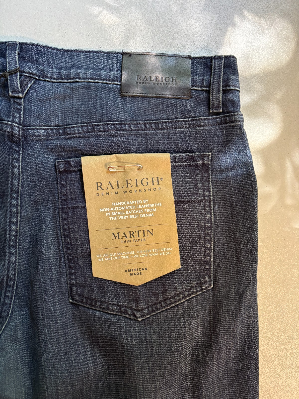 NWT Raleigh Martin Thin Taper Jeans Size 36 waist NWT Raleigh Martin Thin Taper Jeans Size 36 waist