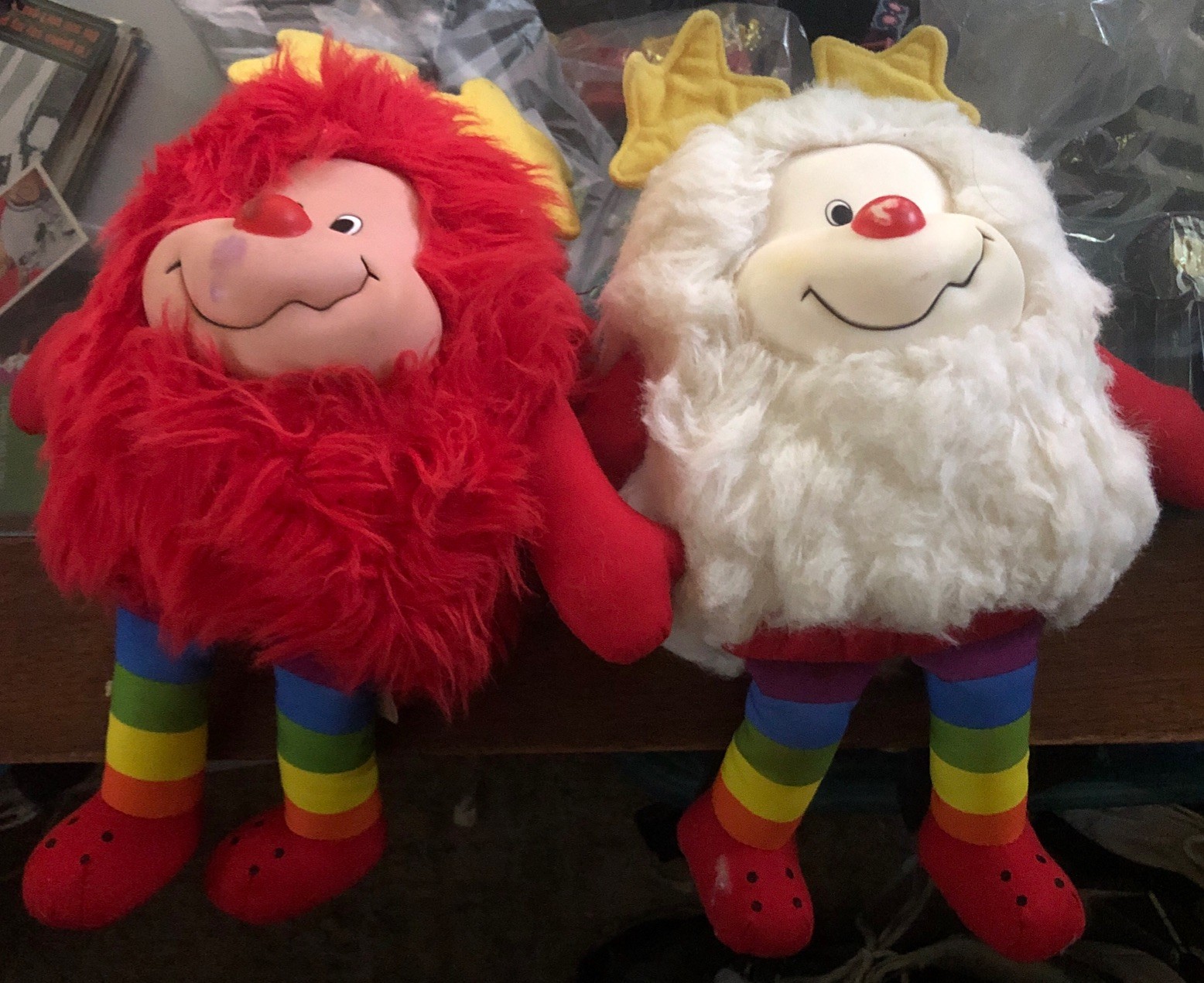 Vintage 1983 Set Of 2 Hallmark Rainbow Brite Sprites Twink And Romeo Used 12”