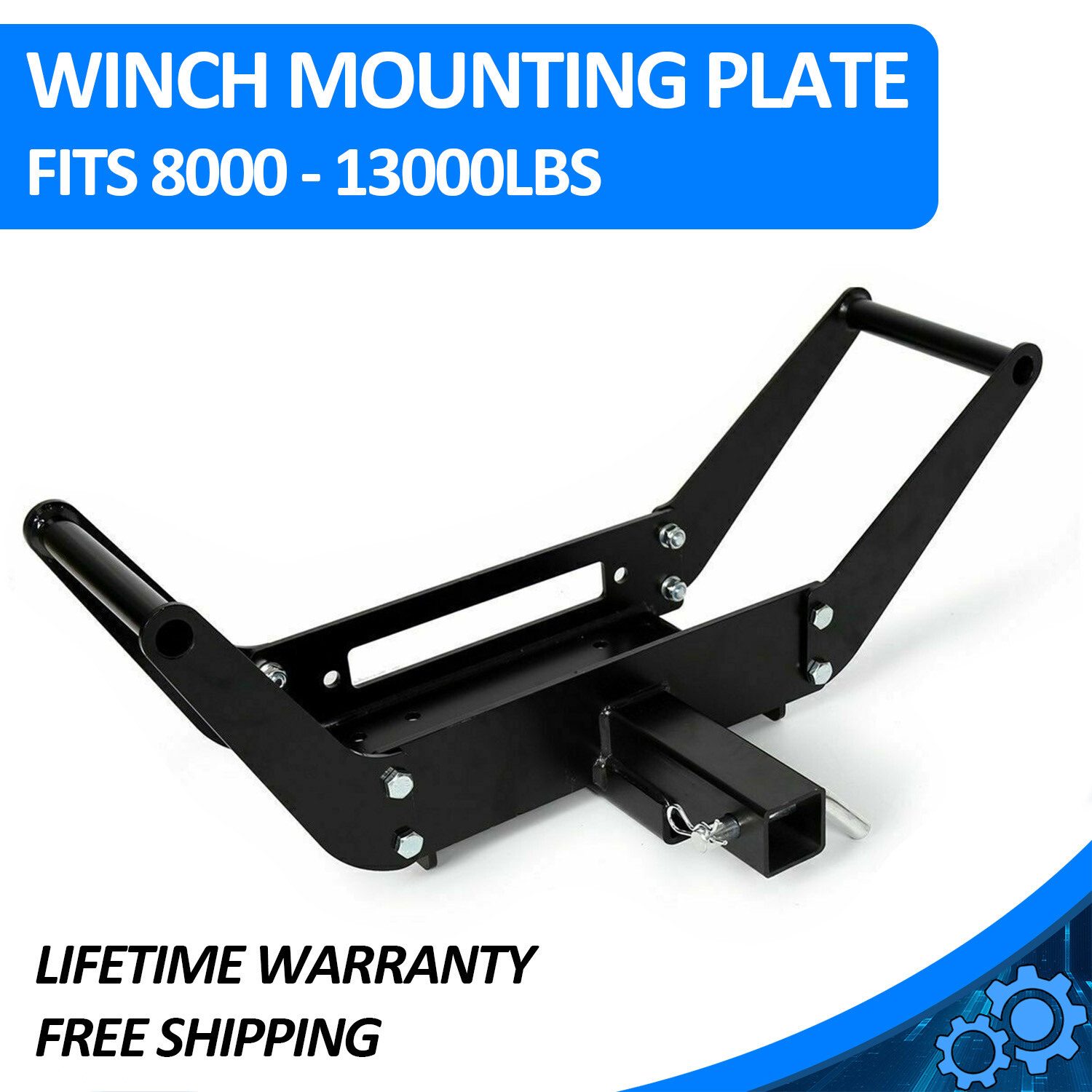 Foldable Winch Mounting Plate Cradle Mount For 2'' Hitch Receiver 4WD SUV Truck Foldable Winch Mounting Plate Cradle Mount For 2'' Hitch Receiver 4WD SUV Truck