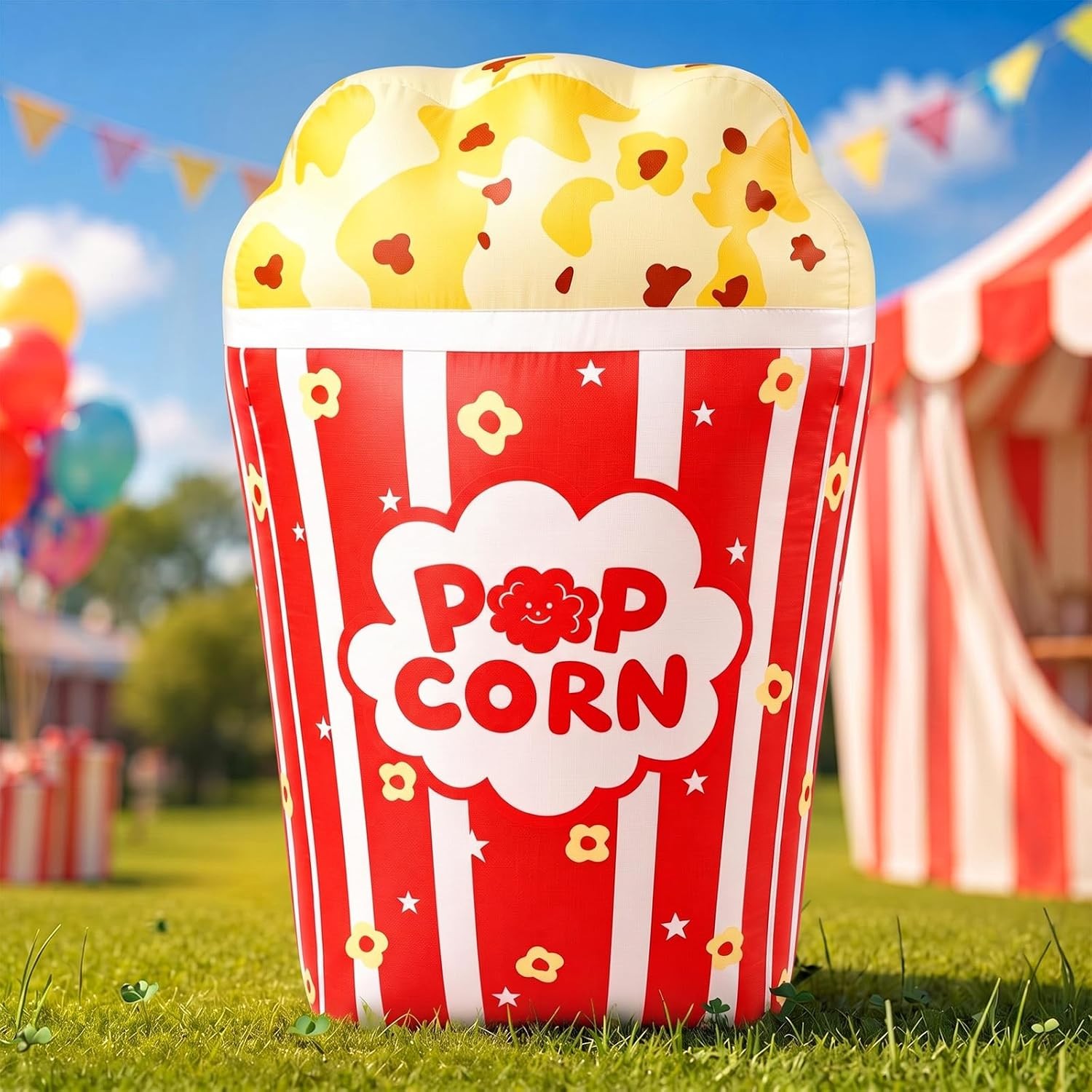 Leyndo 1 Pack 4 FT Halloween Inflatable Popcorn Carnival Party Decoration
