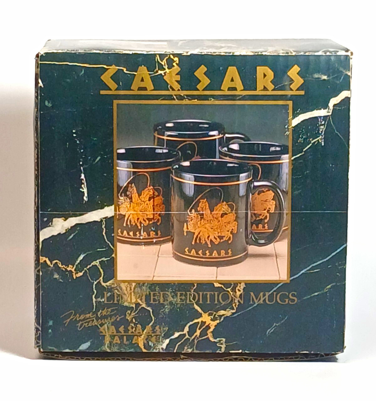 Caesars Palace Limited Edition Black & Gold Mug Set of 4 in Original Box Caesars Palace Limited Edition Black & Gold Mug Set of 4 in Original Box