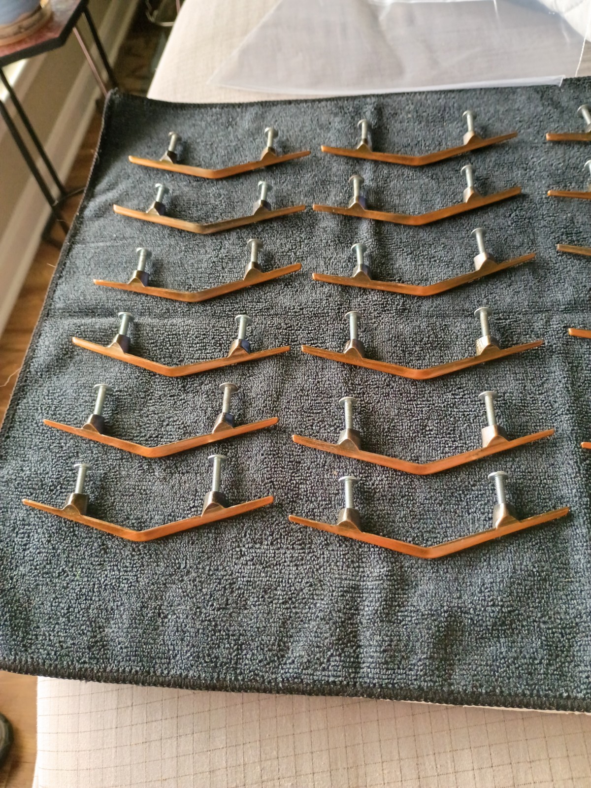 Vintage Nos Polished Copper Chevron Drawer Pulls Cabinet Door Handles Washington Vintage Nos Polished Copper Chevron Drawer Pulls Cabinet Door Handles Washington