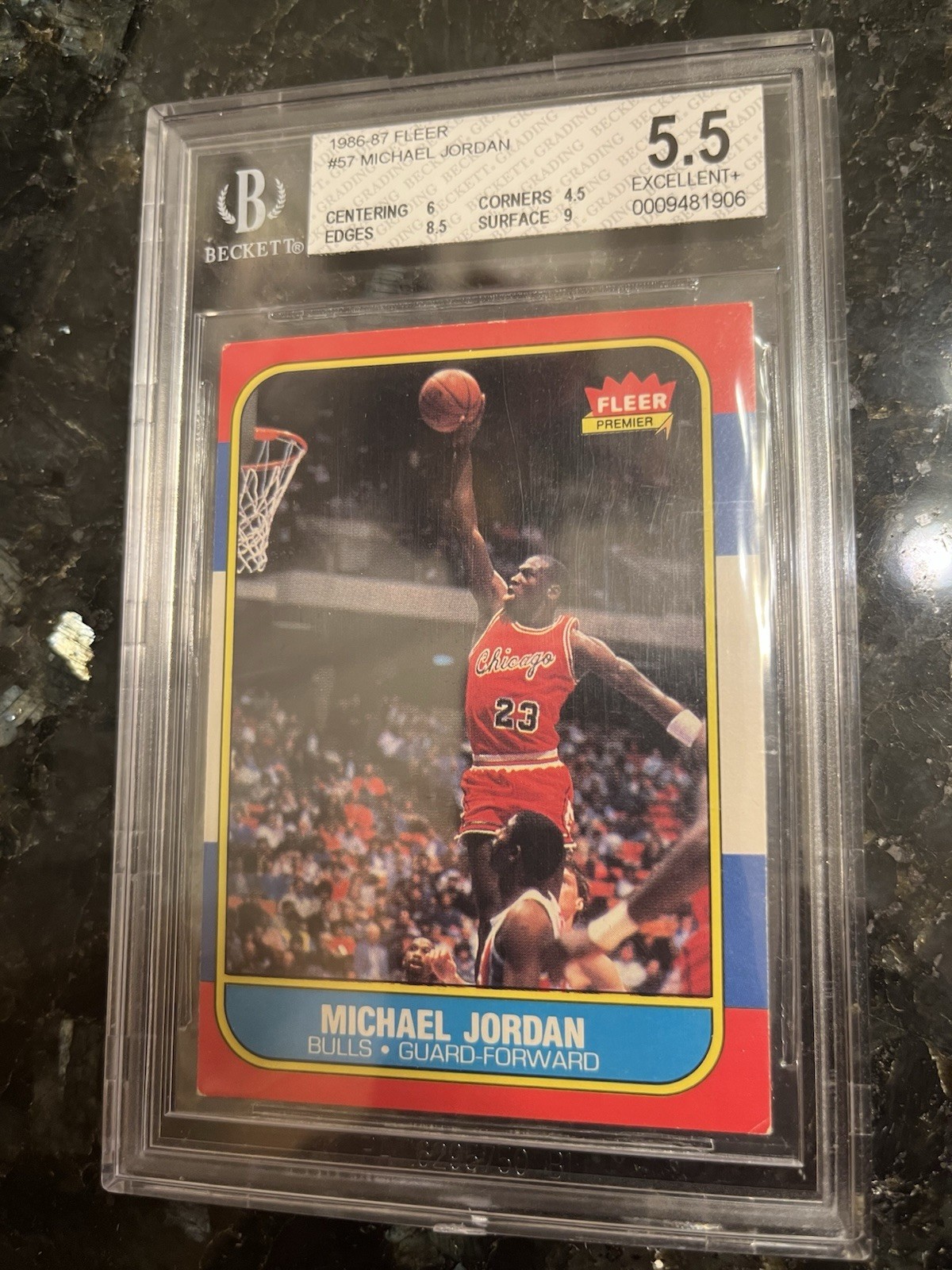 1986-87 Fleer - Michael Jordan #57 (RC) BGS Beckett 5.5 Excellent Bulls HOF GOAT