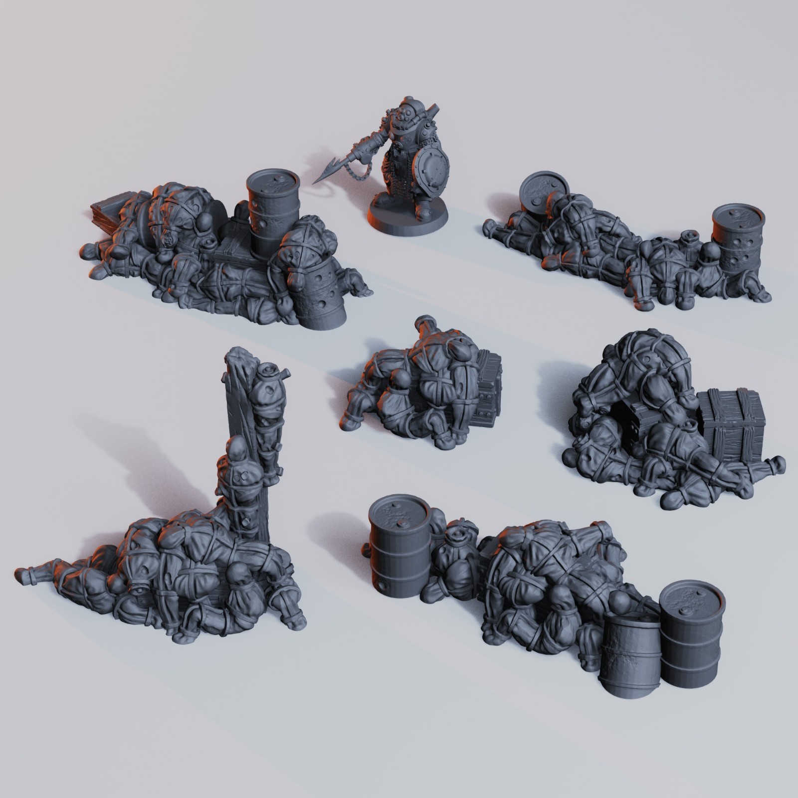 Corpse Barricades | Wargame Terrain | 6 Piece Set | FDM printed Corpse Barricades | Wargame Terrain | 6 Piece Set | FDM printed