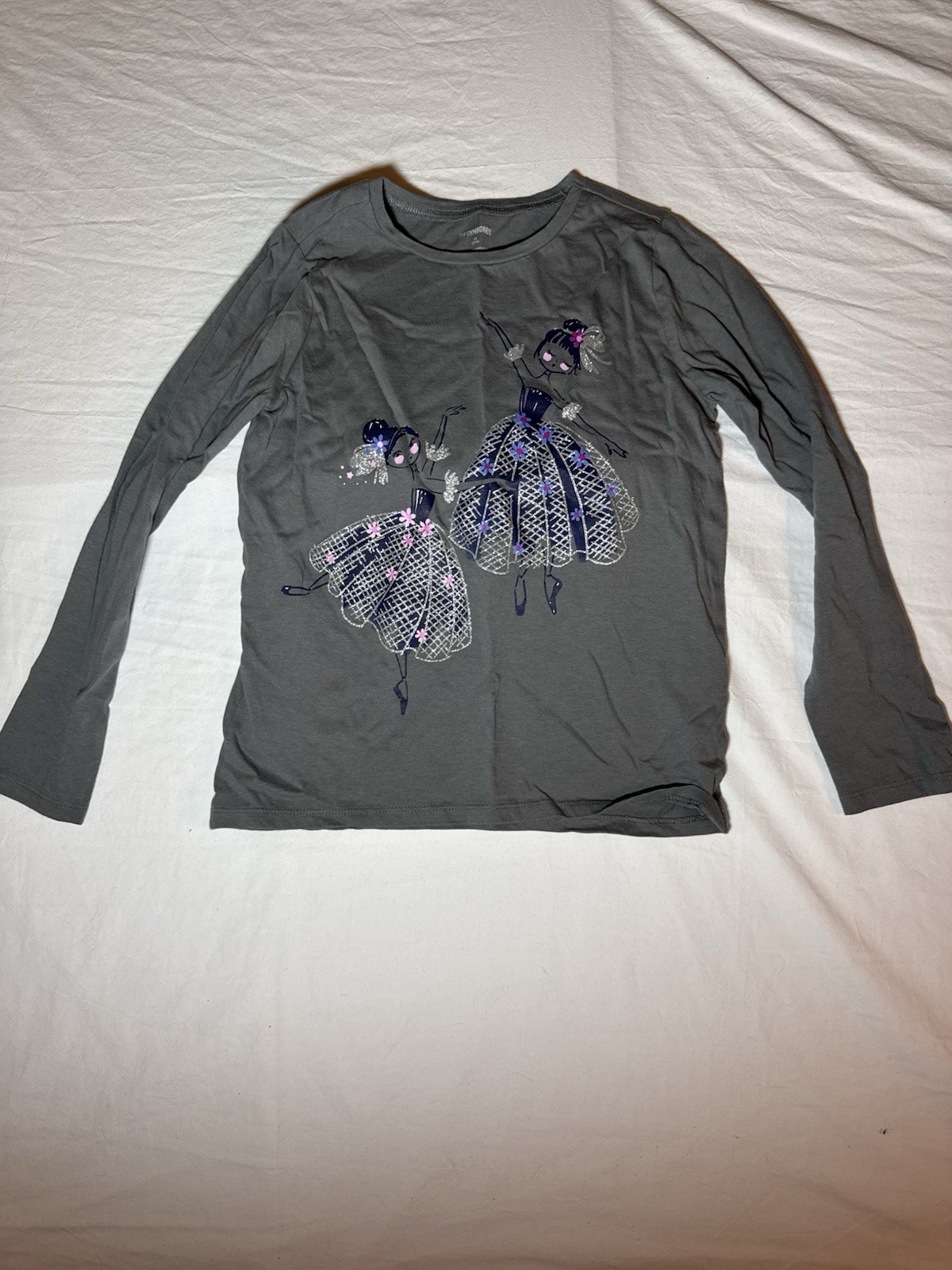 Girls\' Long Sleeve Shirt With The Ballerinas Size 7/8 Girls\' Long Sleeve Shirt With The Ballerinas Size 7/8