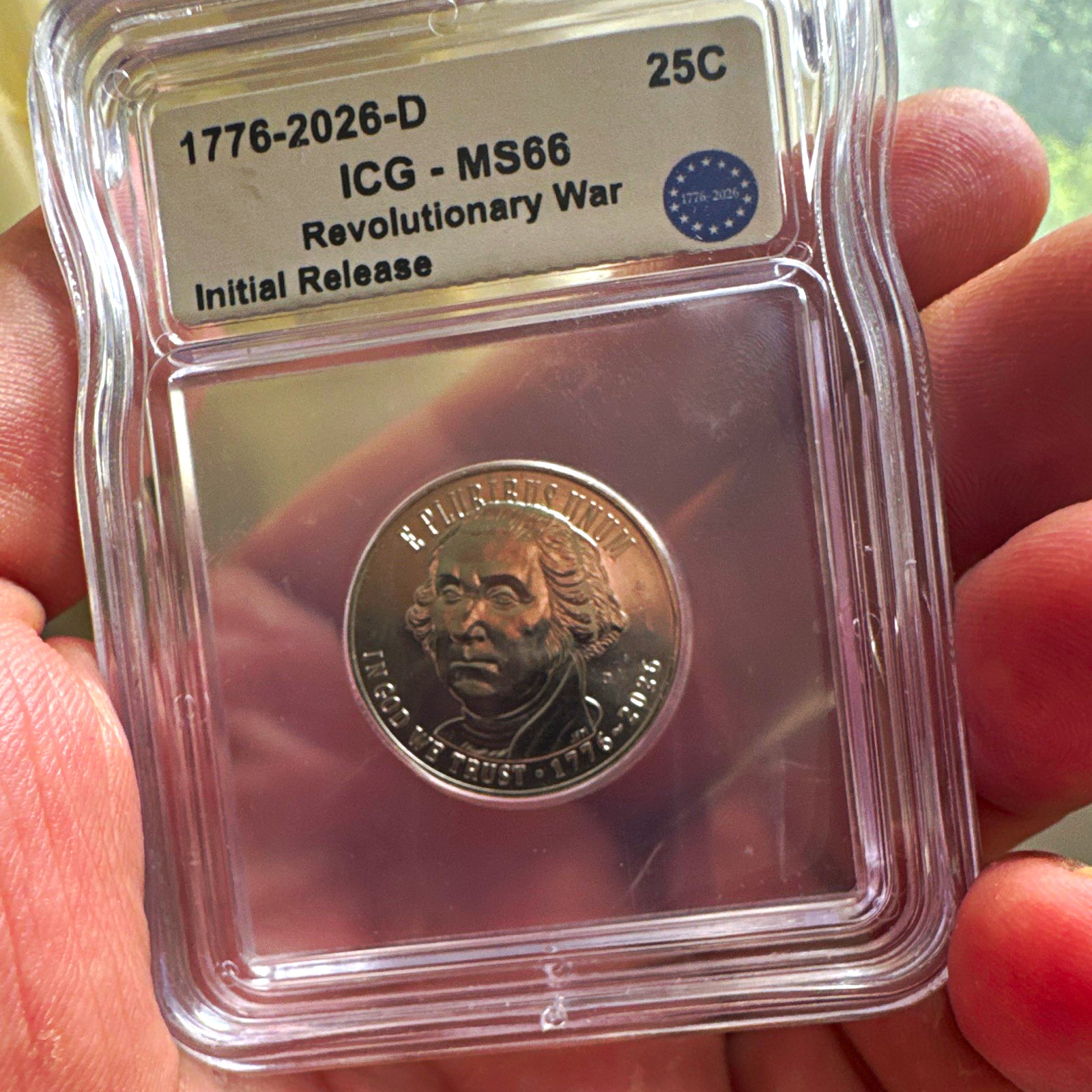 2026-D 25C Revolutionary War Silver ICG MS66 Initial Release 2026-D 25C Revolutionary War Silver ICG MS66 Initial Release