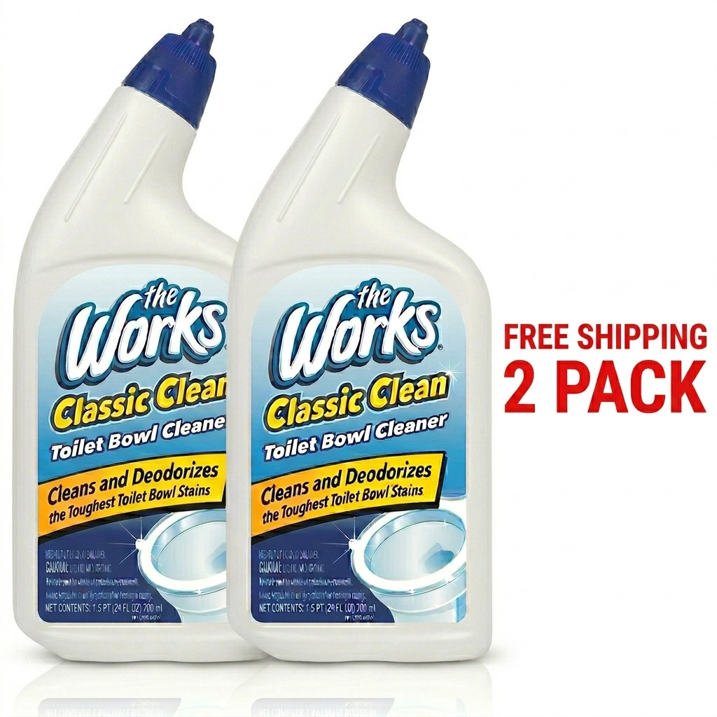 The Works Toilet Bowl Cleaner Liquid 24 fl oz 2 PACKS Removes Stains & Rust The Works Toilet Bowl Cleaner Liquid 24 fl oz 2 PACKS Removes Stains & Rust