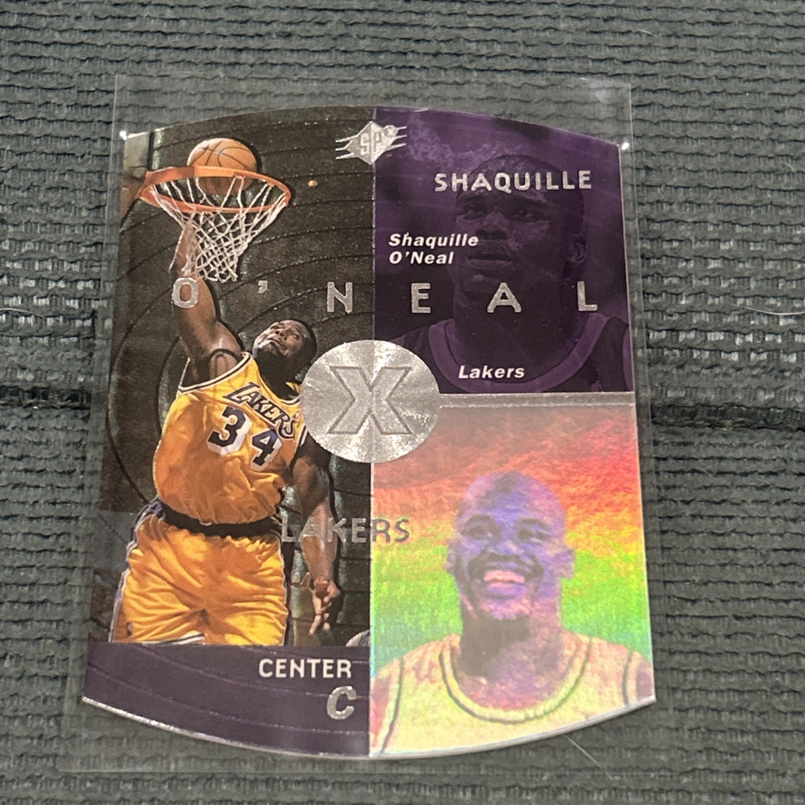 1997-98 SPx - Shaquille O\'Neal #22 Silver LA Lakers Silver Very Nice 1997-98 SPx - Shaquille O\'Neal #22 Silver LA Lakers Silver Very Nice