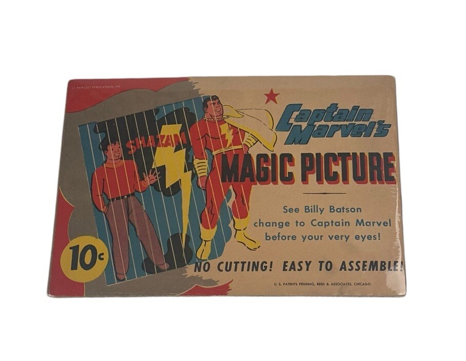 1940's Fawcett Shazam 10c Captain Marvel's Magic Picture Wrapper 1940's Fawcett Shazam 10c Captain Marvel's Magic Picture Wrapper