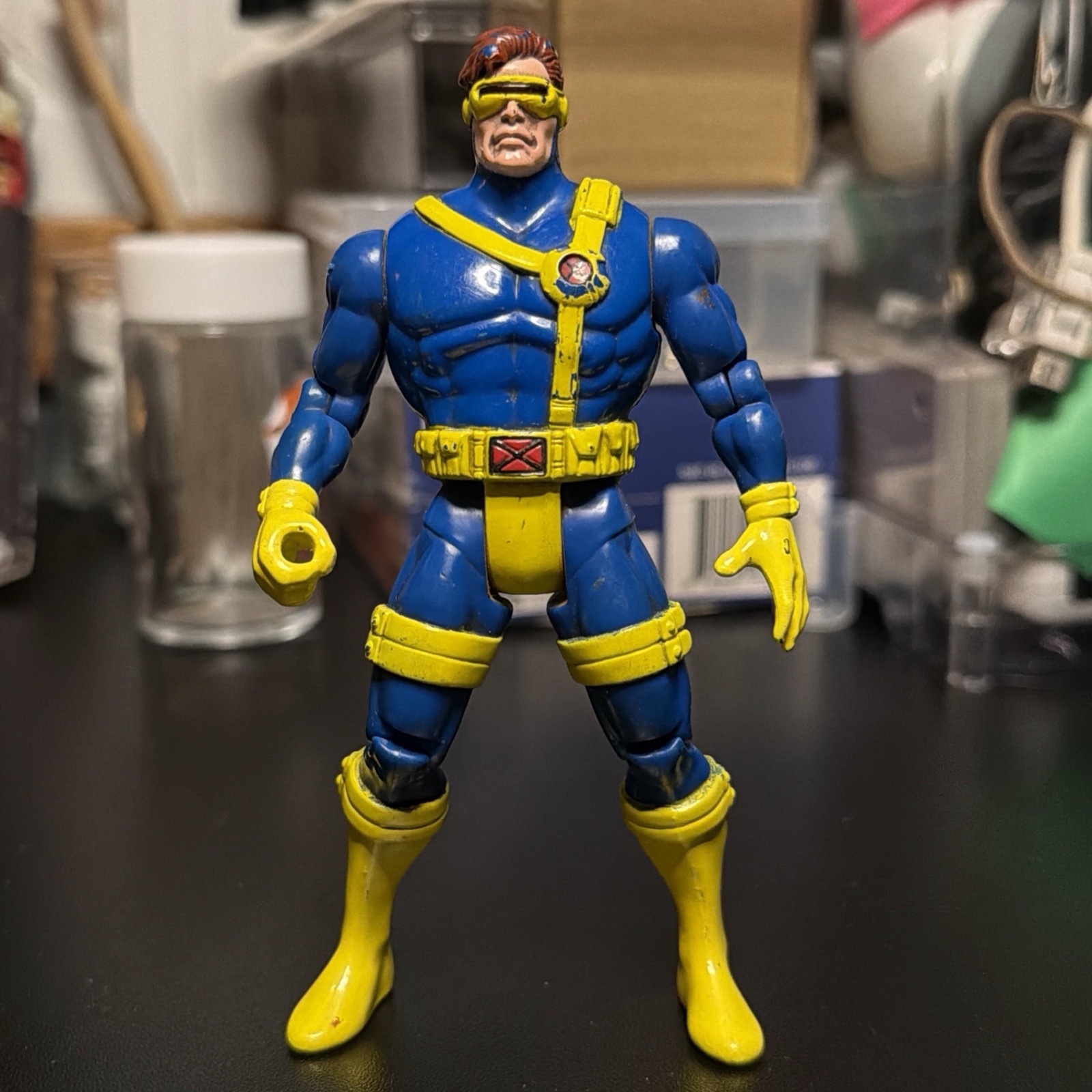 Vintage 1993 Toy Biz X-Men Cyclops Light-Up Optic Blast Loose No Accessories Vintage 1993 Toy Biz X-Men Cyclops Light-Up Optic Blast Loose No Accessories