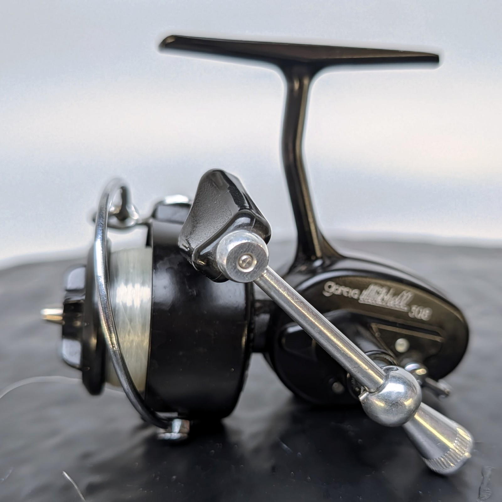 Garcia Mitchell 308 Spinning Reel Vintage Black Fishing Made In France ⚓