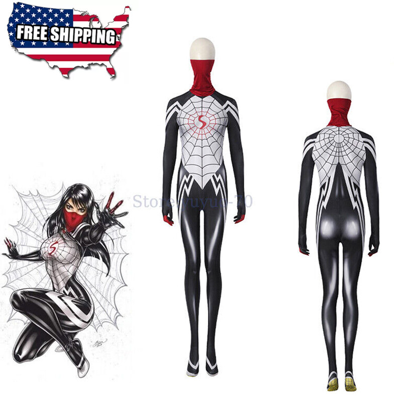 The Amazing Spider-Man Cindy Moon Silk Spider-Women Cosplay Jumpsuit Costume