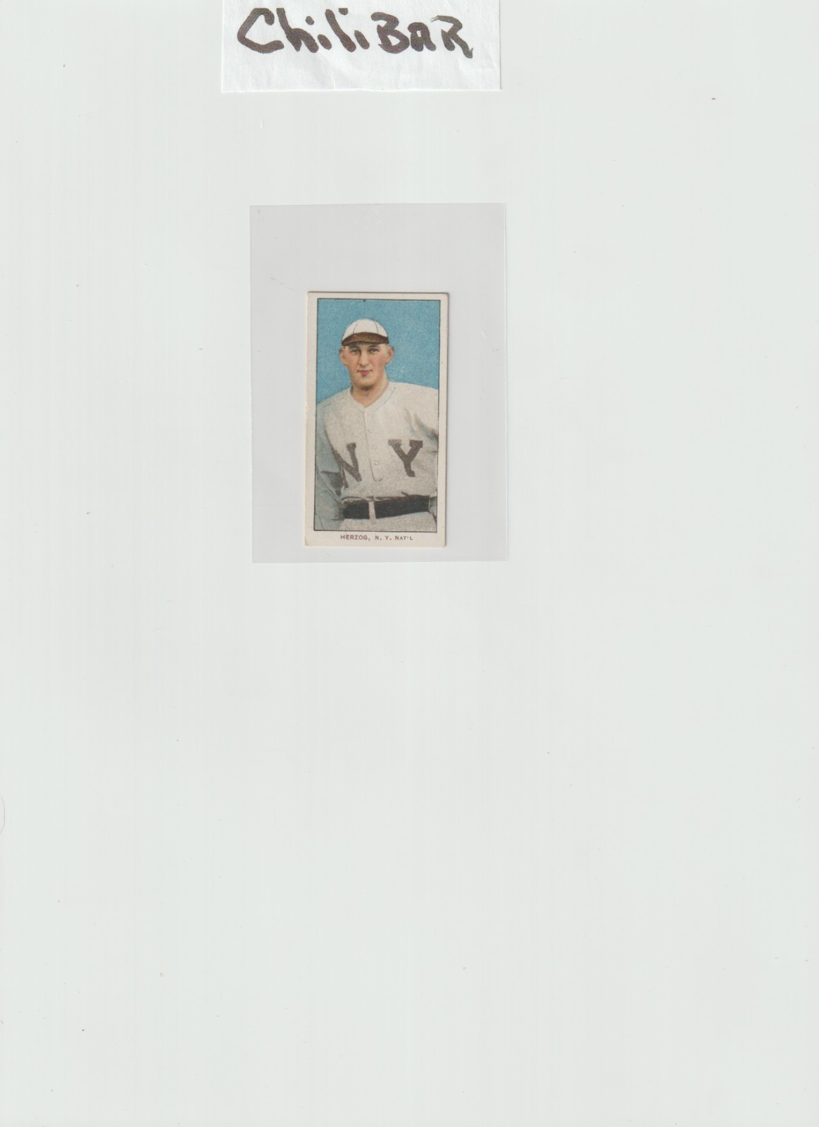 1909-1911 T206 baseball card Buck Herzog New York Giants Piedmont back 1909-1911 T206 baseball card Buck Herzog New York Giants Piedmont back