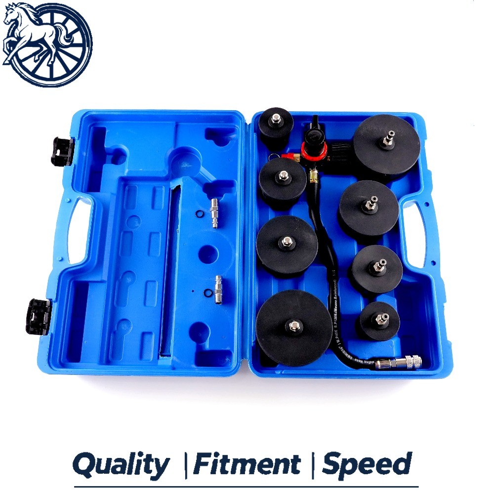 10 Pcs Turbo System Air Pressure Leakage Tester Kit Turbo Boost Leak Tester