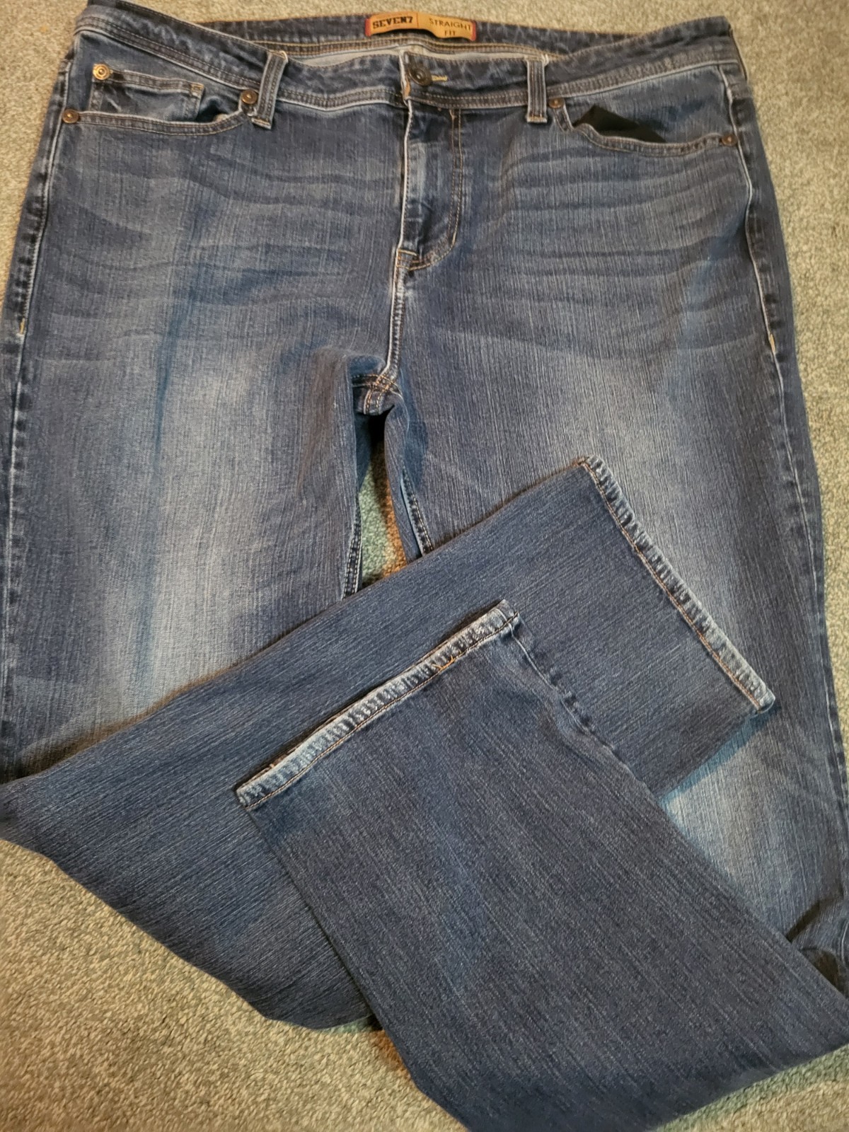 Men\'s Seven7 Straight Fit Dark Fade Wash Straight Leg Denim Jeans Size 40 x 32 Men\'s Seven7 Straight Fit Dark Fade Wash Straight Leg Denim Jeans Size 40 x 32