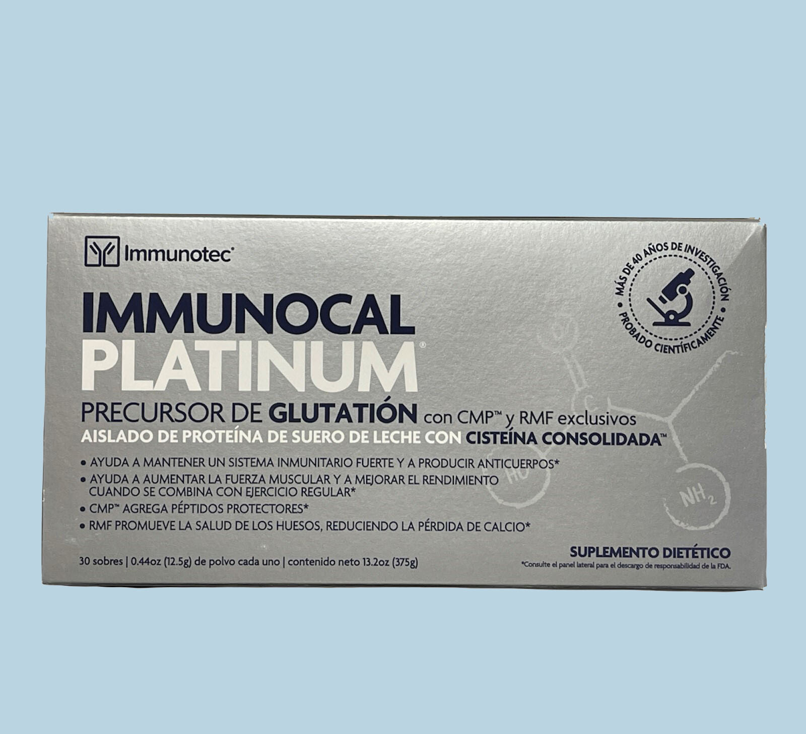 Immunotec Immunocal Platinum Glutathione Precursor 30 pouches Exp 09/2027 Immunotec Immunocal Platinum Glutathione Precursor 30 pouches Exp 09/2027